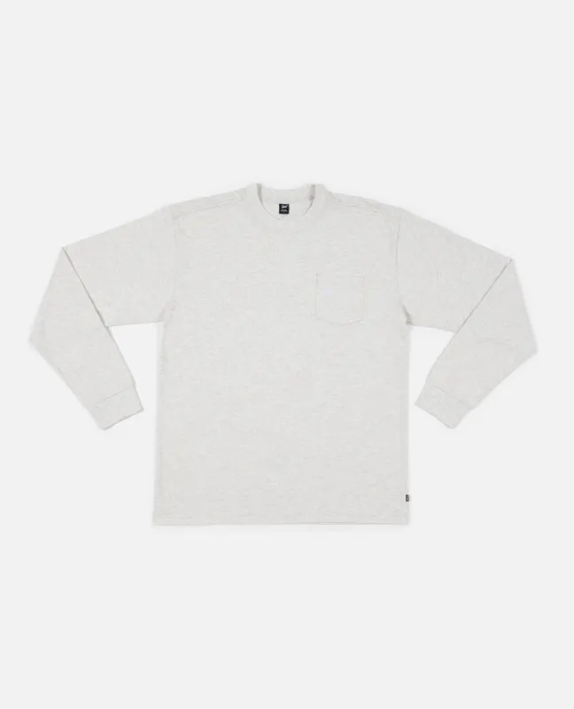 Patta Basic Pocket Longsleeve T-Shirt (Melange Grey) sold by Patta