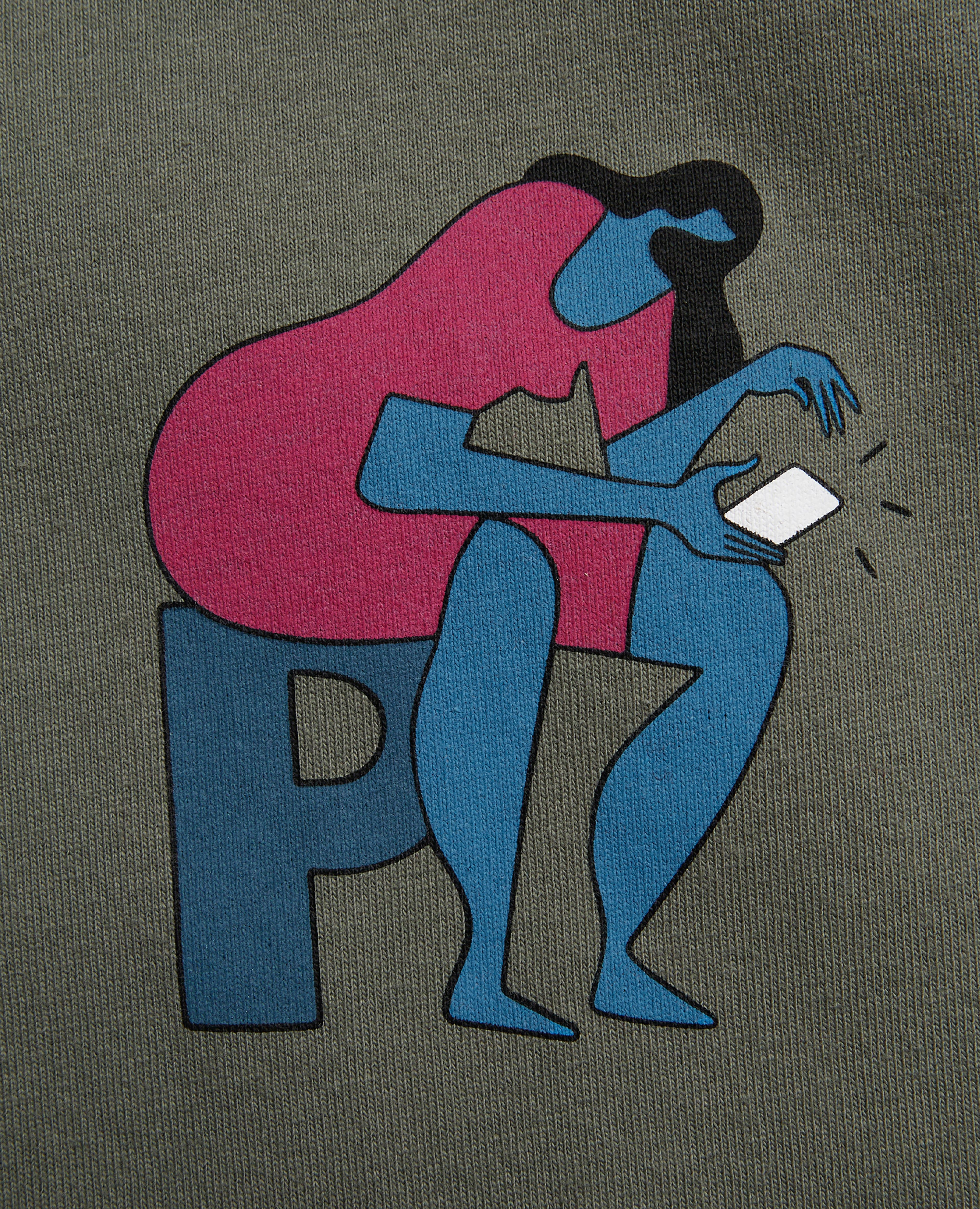byParra Insecure days T-Shirt (Greyish Green) sold by Patta product image thumbnail 5