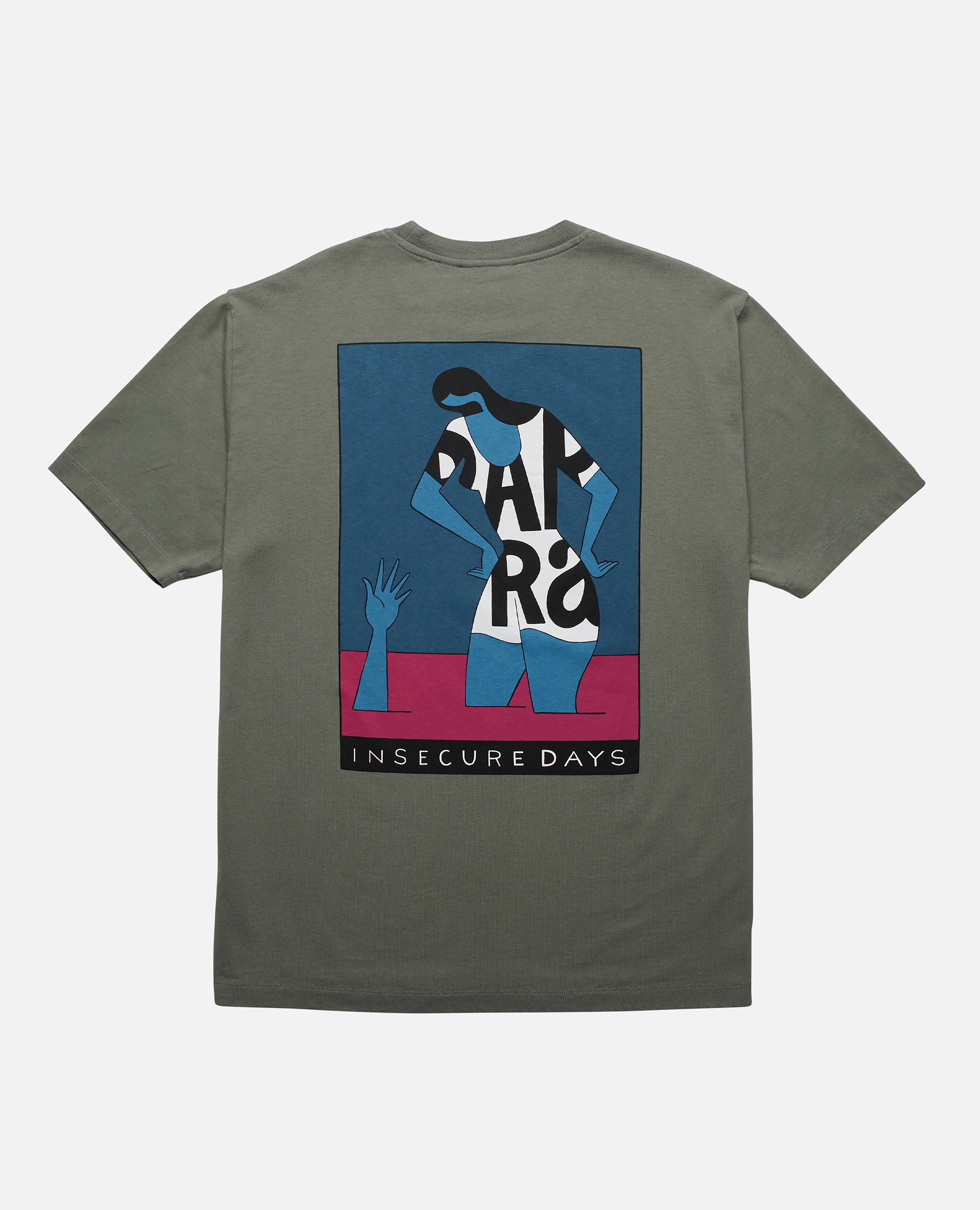 byParra Insecure days T-Shirt (Greyish Green) sold by Patta product image thumbnail 2