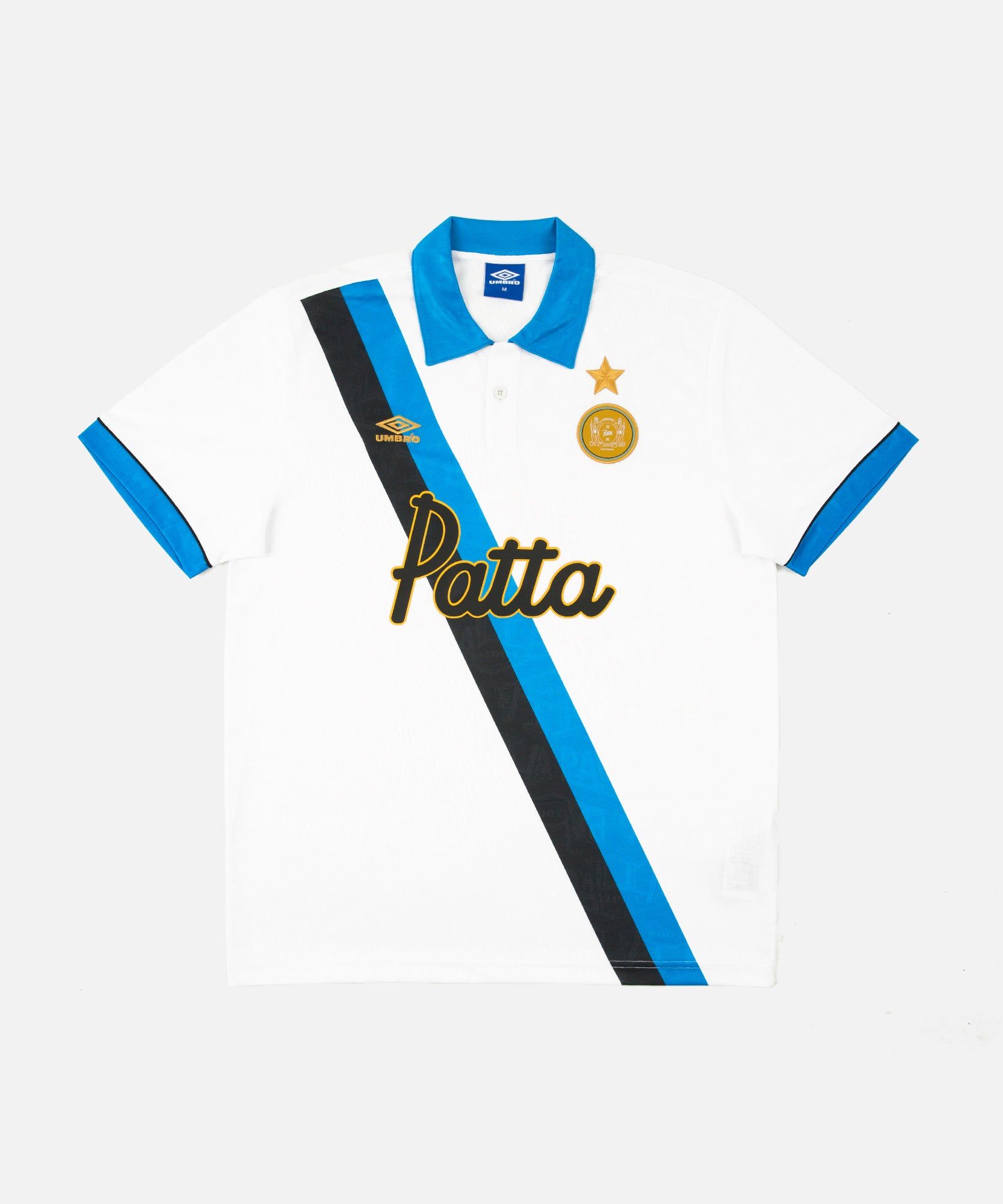 Umbro x Patta Football Jersey (White/Diva Blue/SV Yellow) sold by Patta