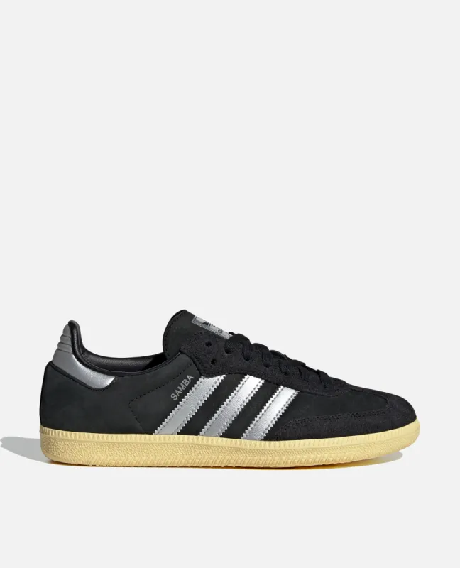 adidas Samba OG WMNS (Core Black/Matte Silver/Almost Yellow) sold by Patta