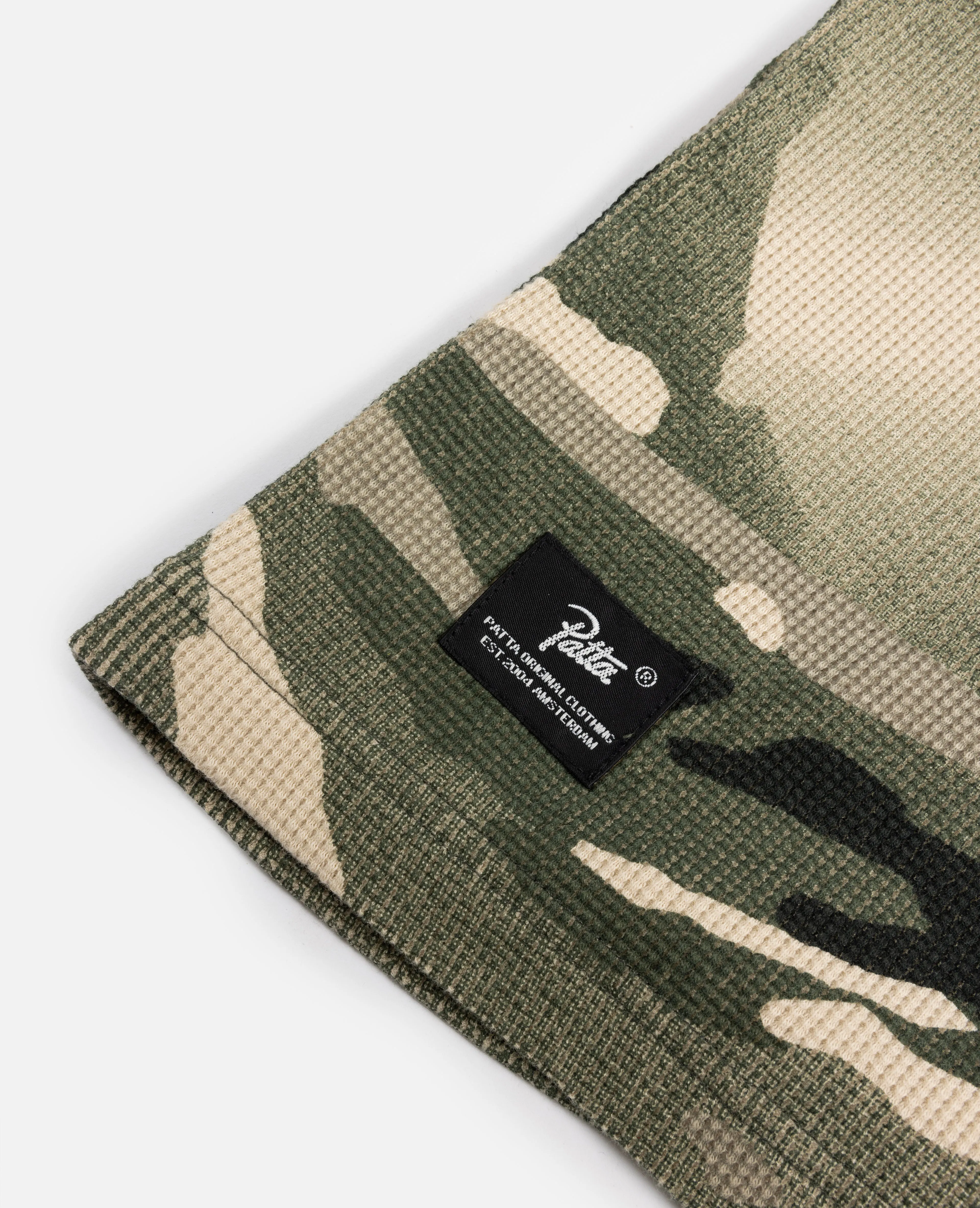 Patta Spray Camo Waffle Longsleeve T-Shirt (Multi/Spray Camo) sold by Patta product image thumbnail 4