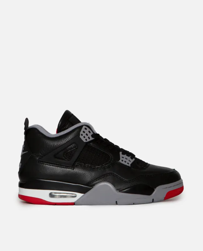 Nike Air Jordan 4 Retro (Black/Fire Red-Cement Grey-Summit White) sold by Patta