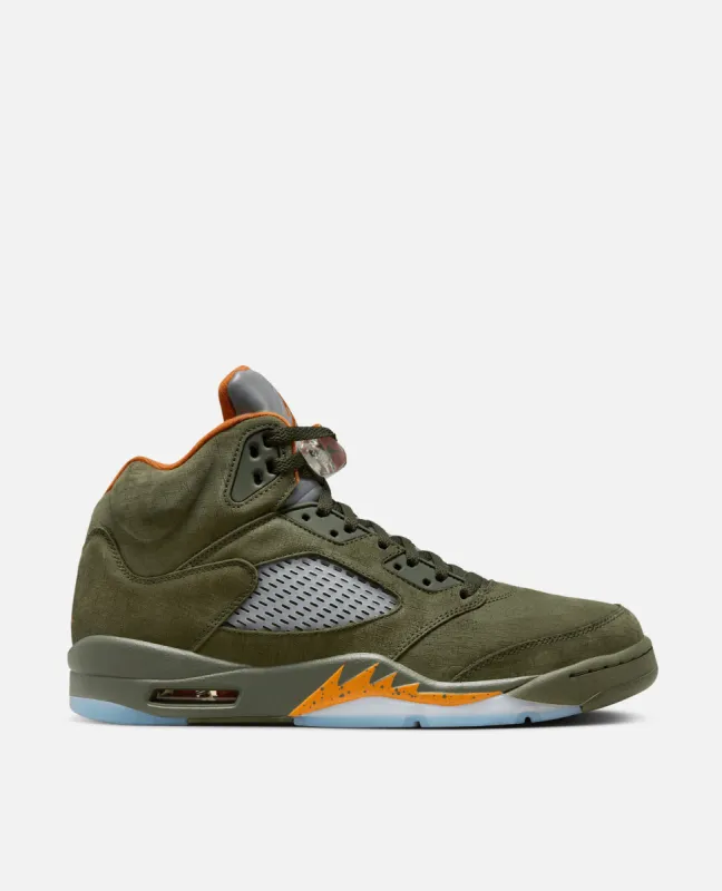 Nike Air Jordan 5 Retro (Army Olive/Solar Orange) sold by Patta