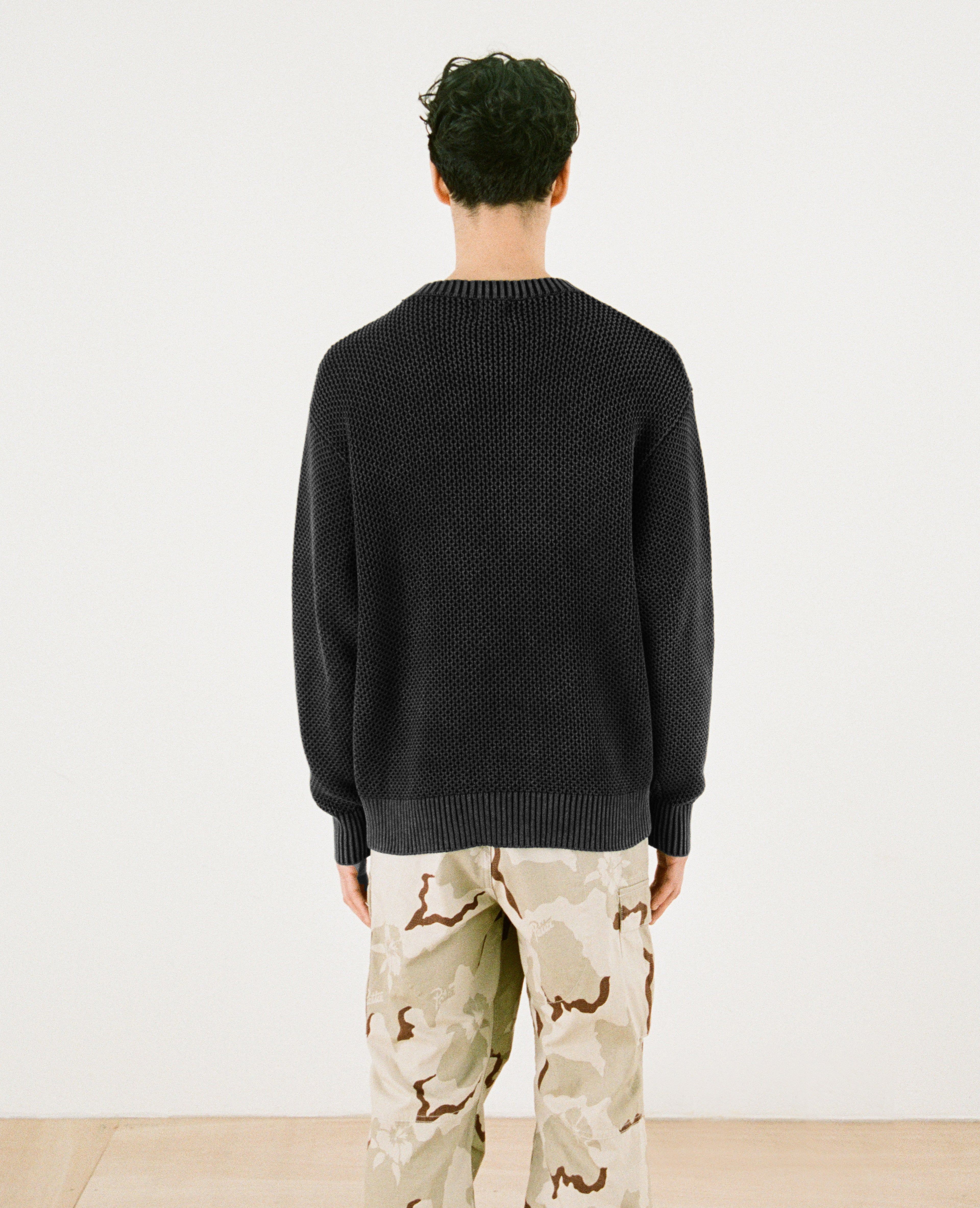 Patta Honeycomb Knitted Sweater (Washed Black) sold by Patta product image thumbnail 3