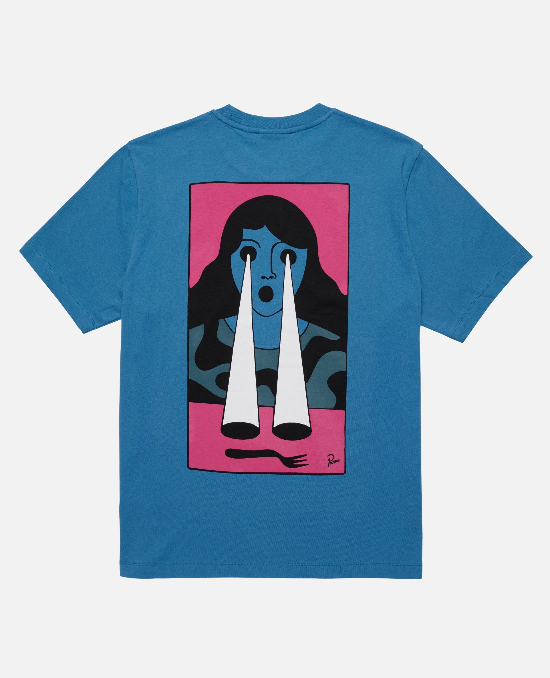 byParra Fucking Fork T-Shirt (Slate Blue) sold by Patta