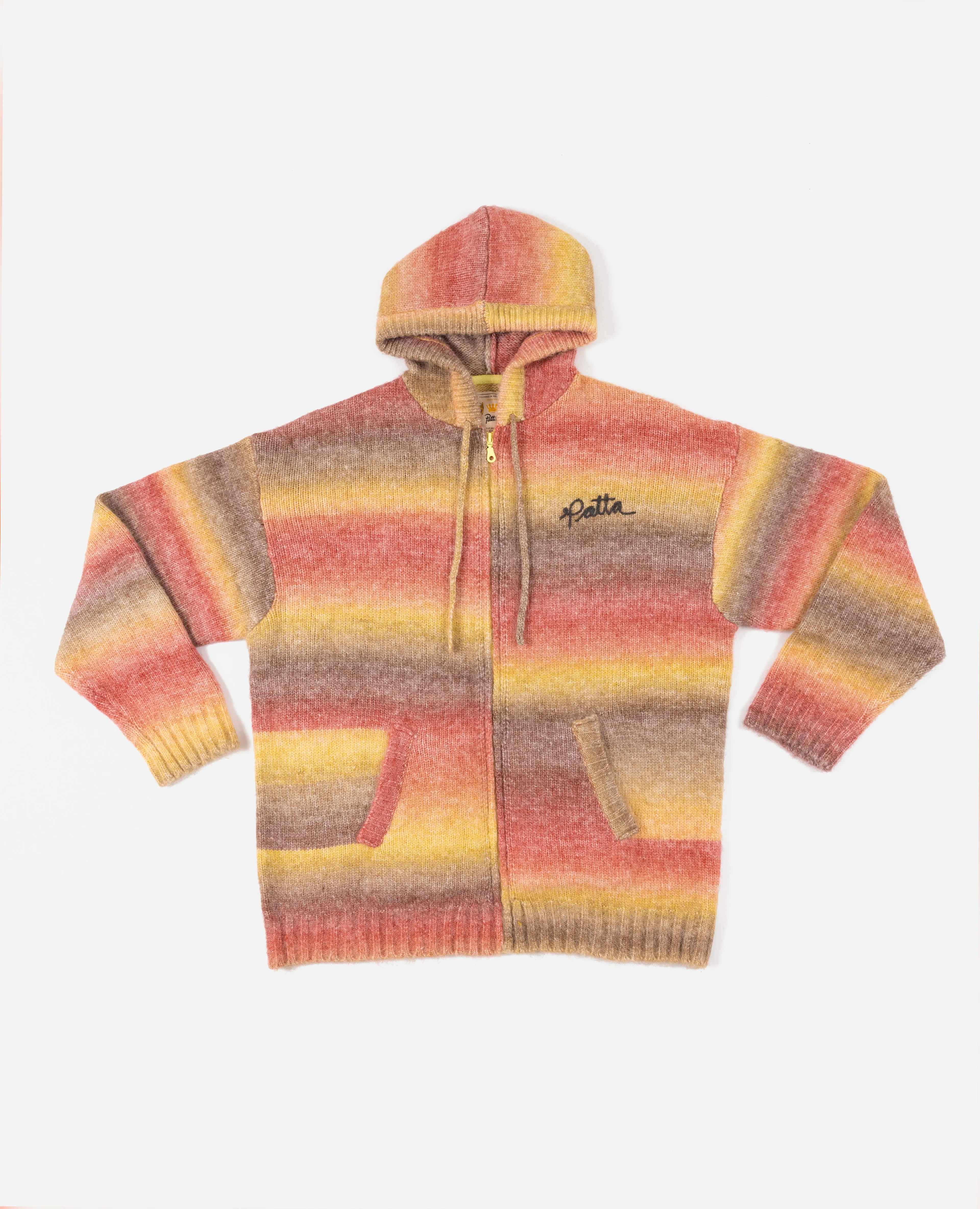 Patta Rainbow Knitted Hooded Sweater (Rainbow) sold by Patta