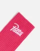 Patta Script Logo Sport Socks (Fuchsia Red) sold by Patta