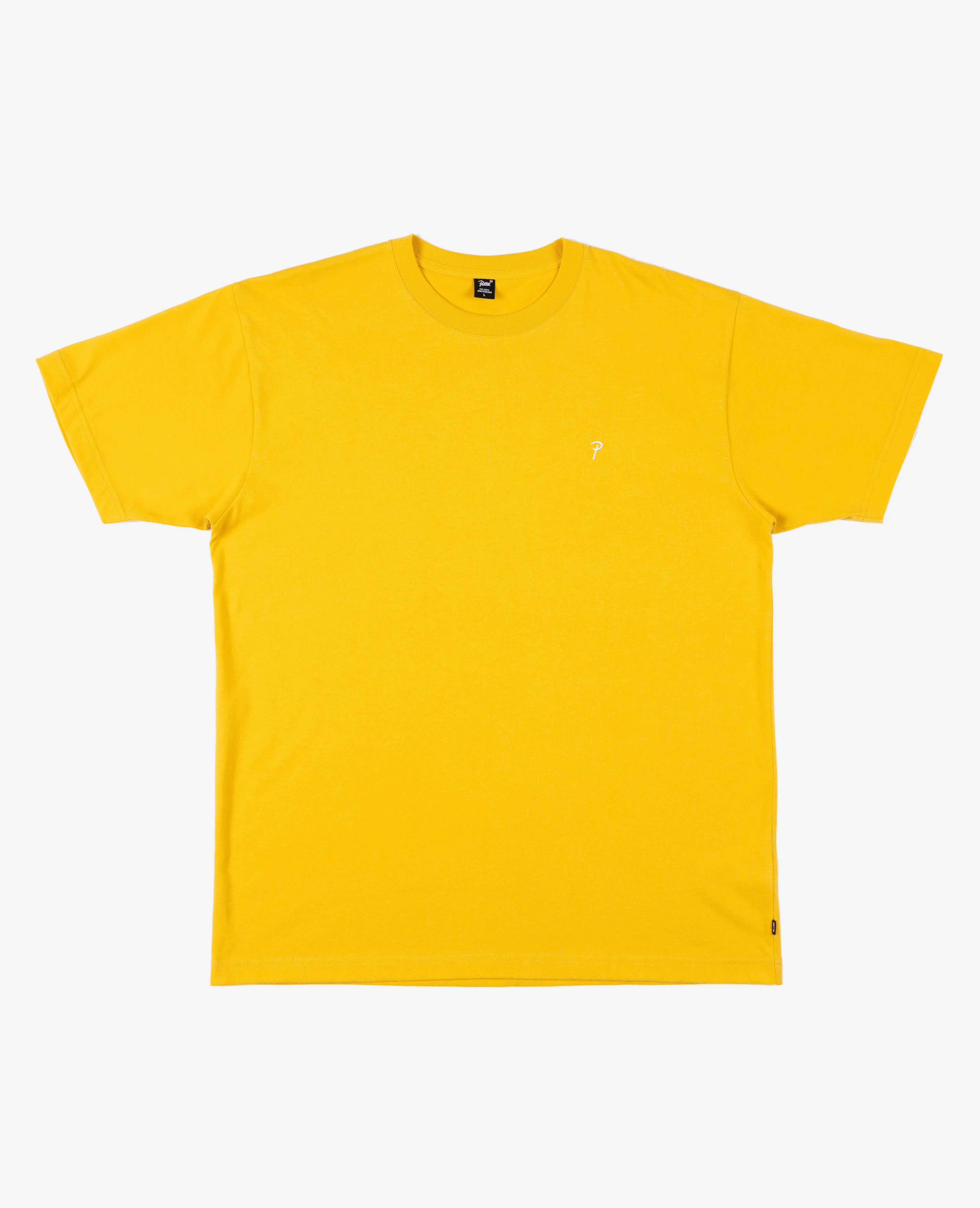 Patta Basic Script P T-Shirt (Yolk Yellow) sold by Patta