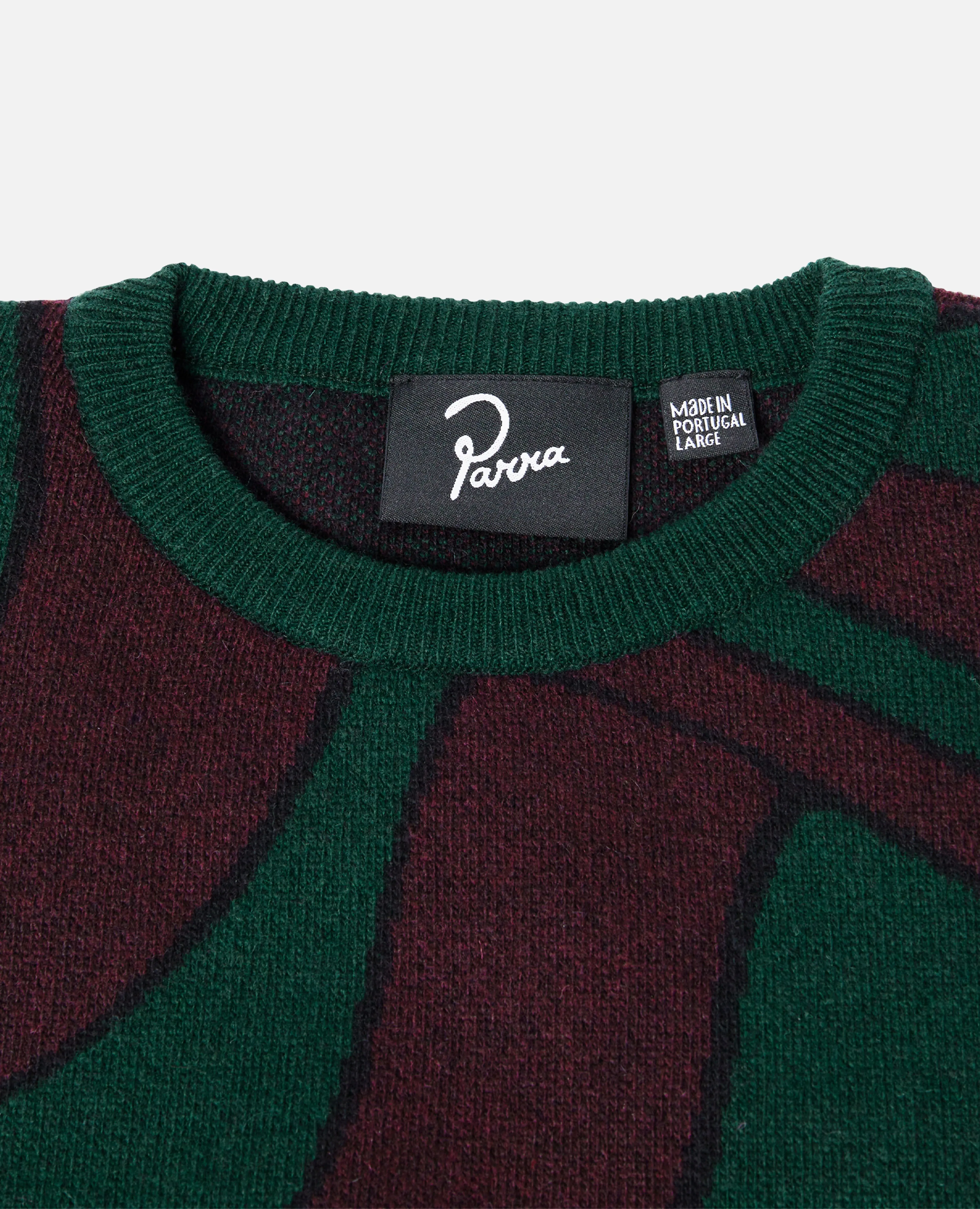 byParra Distorted Waves Knitted Pullover (Pine Green) sold by Patta product image thumbnail 3