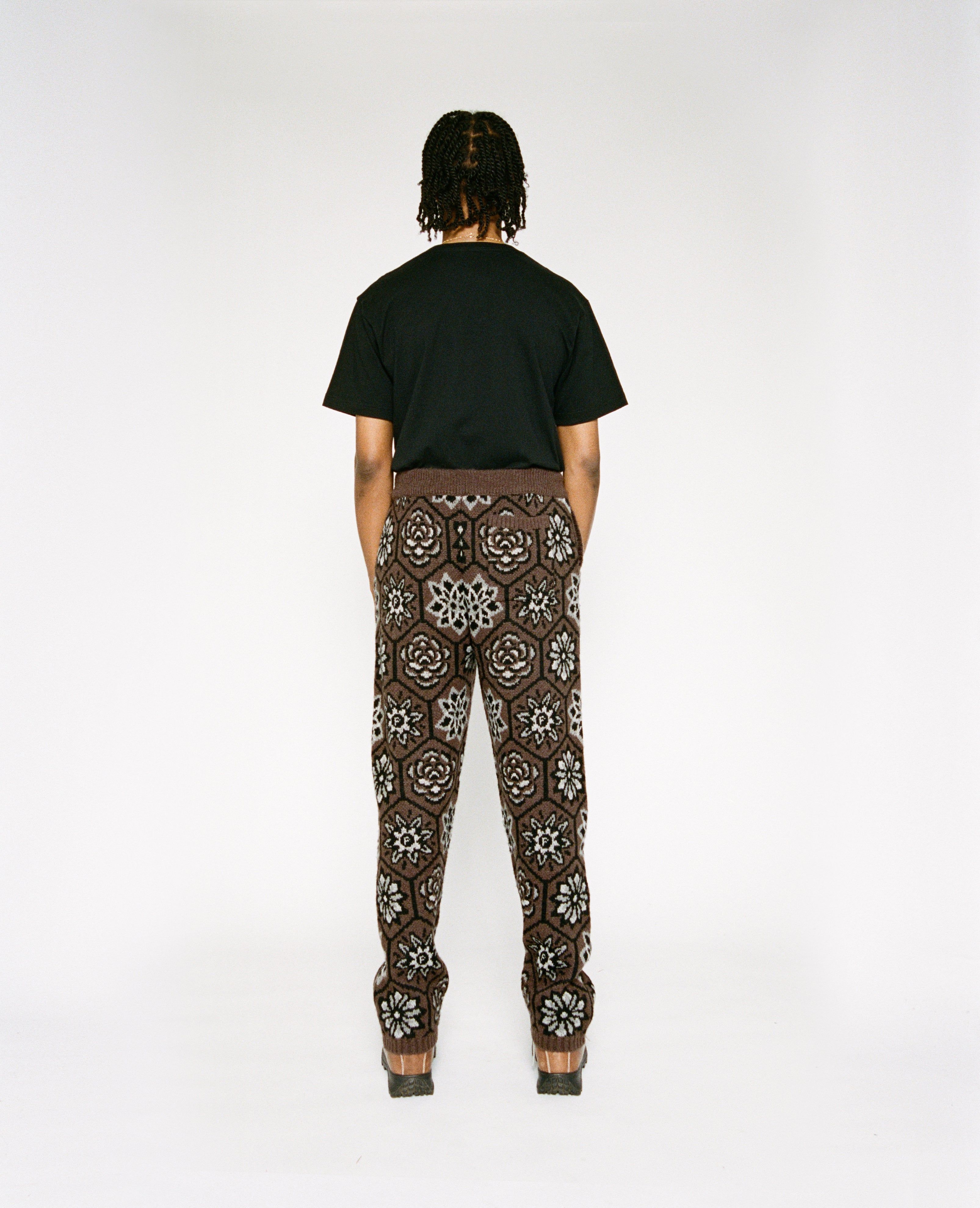 Patta Wall Flower Knitted Pants (Chesnut/Dark Gull Gray) sold by Patta product image thumbnail 5
