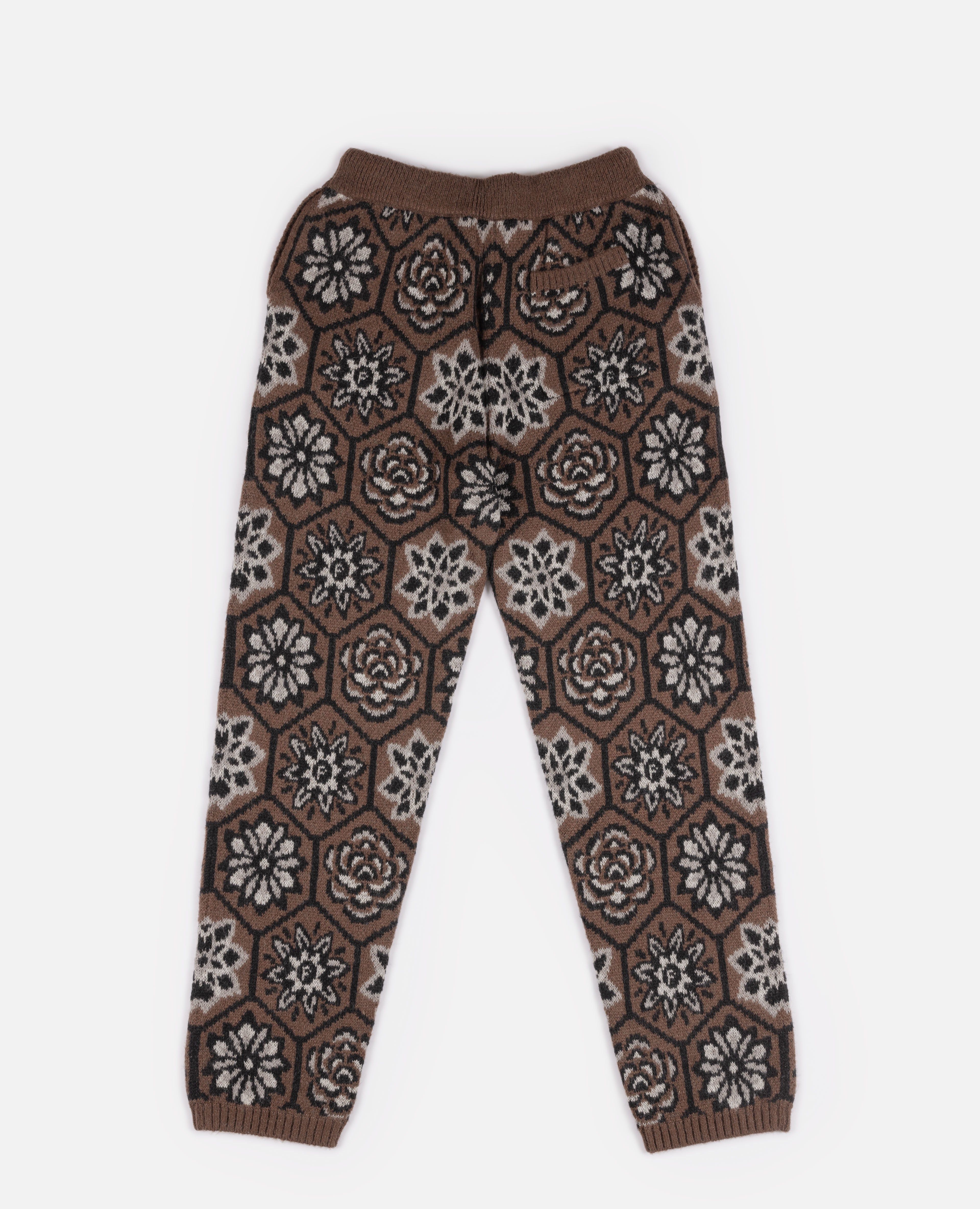 Patta Wall Flower Knitted Pants (Chesnut/Dark Gull Gray) sold by Patta product image thumbnail 8