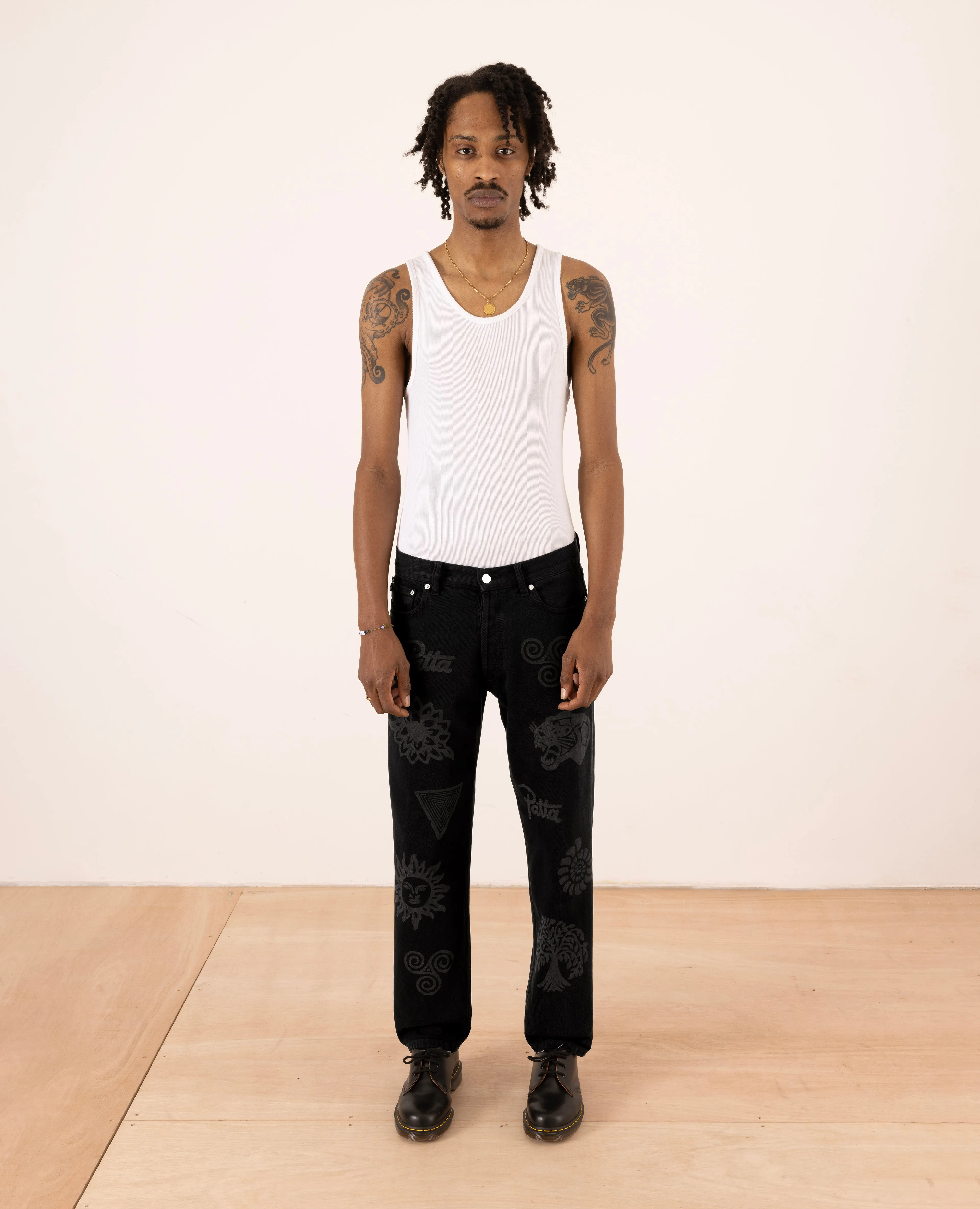 Patta Hope Love Peace Denim Pants (Black) sold by Patta product image thumbnail 2