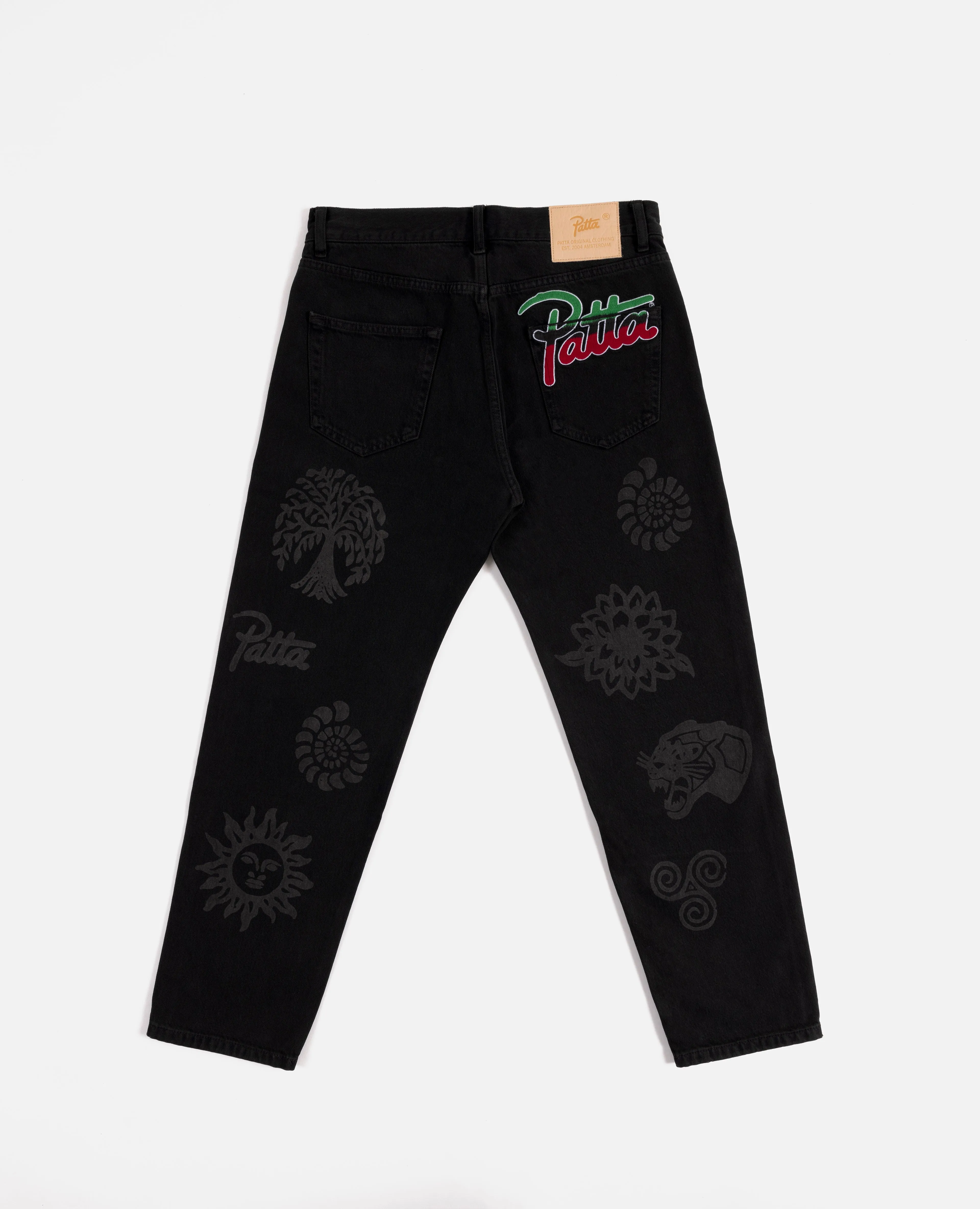 Patta Hope Love Peace Denim Pants (Black) sold by Patta
