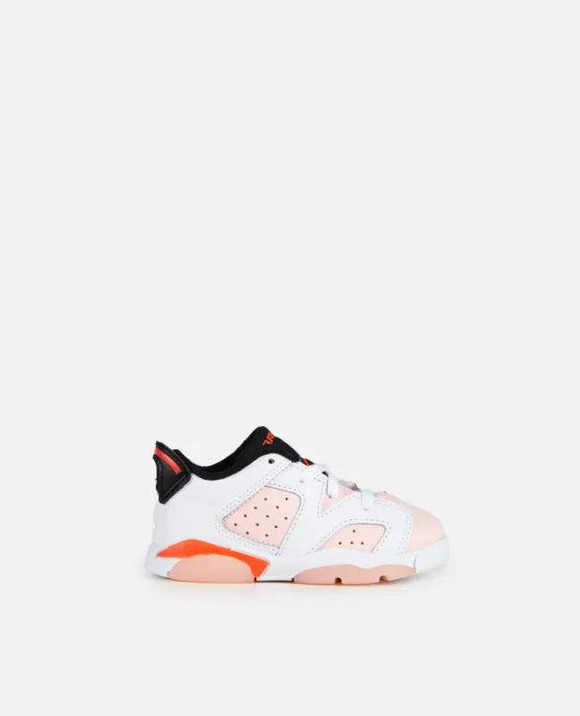 Jordan 6 Retro Low (TD) (White/Atmosphere-Infrared 23-Black) made by Nike