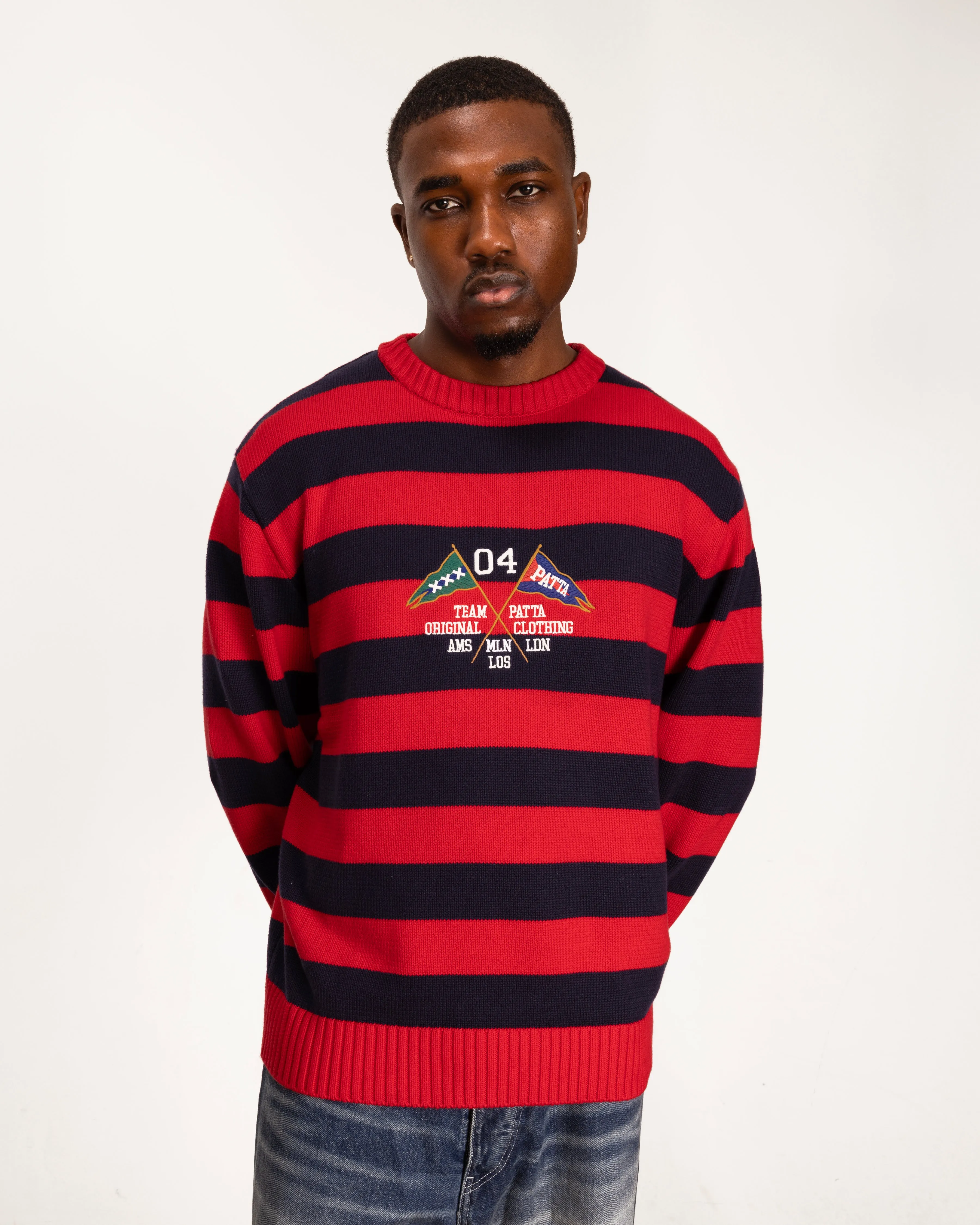 Patta Striped Flag Knitted Sweater (Multi) sold by Patta product image thumbnail 4