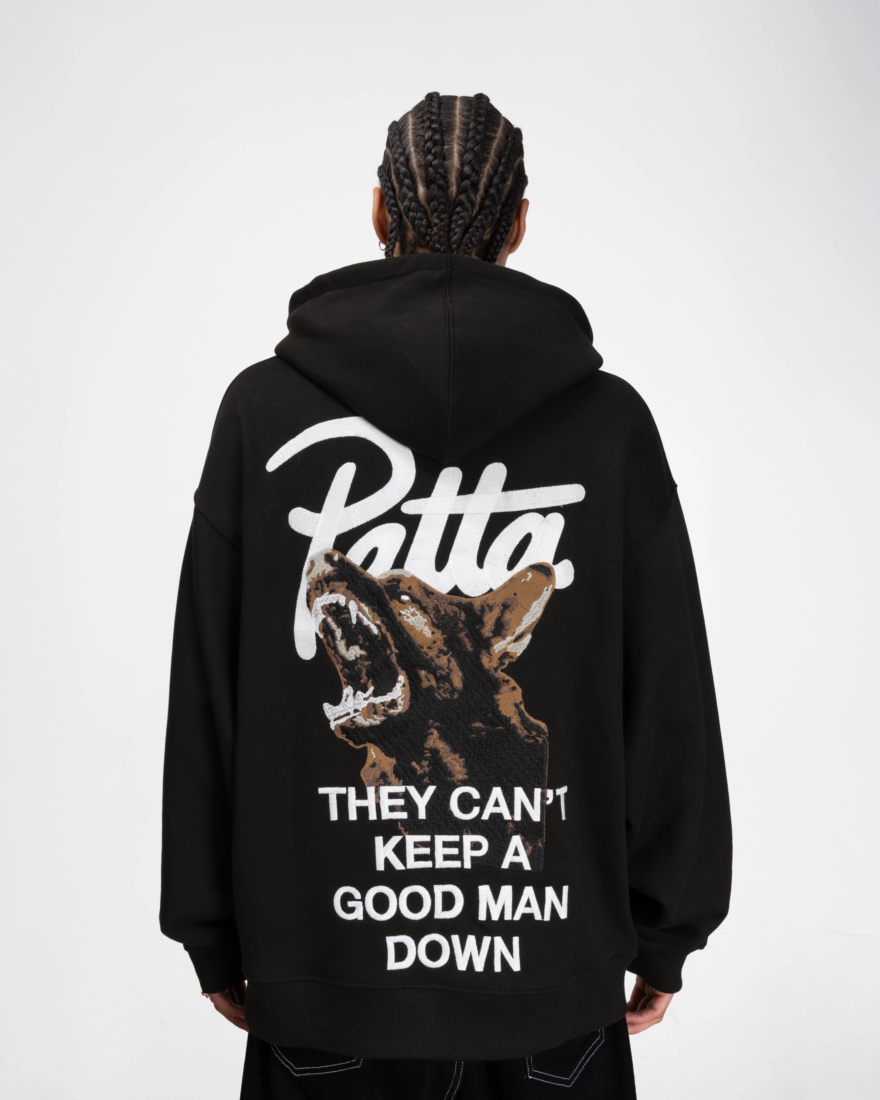 Patta Bark Boxy Hooded Sweater (Black) sold by Patta product image thumbnail 4