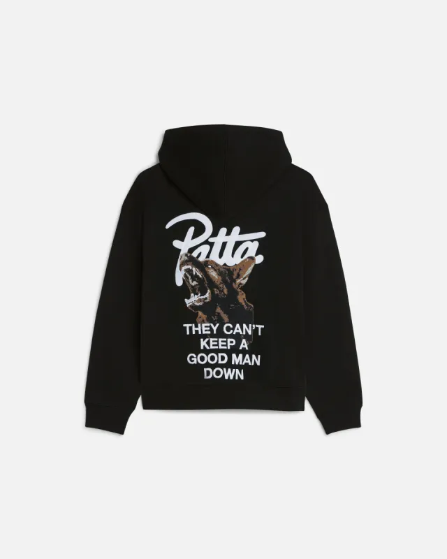 Patta Bark Boxy Hooded Sweater (Black) sold by Patta