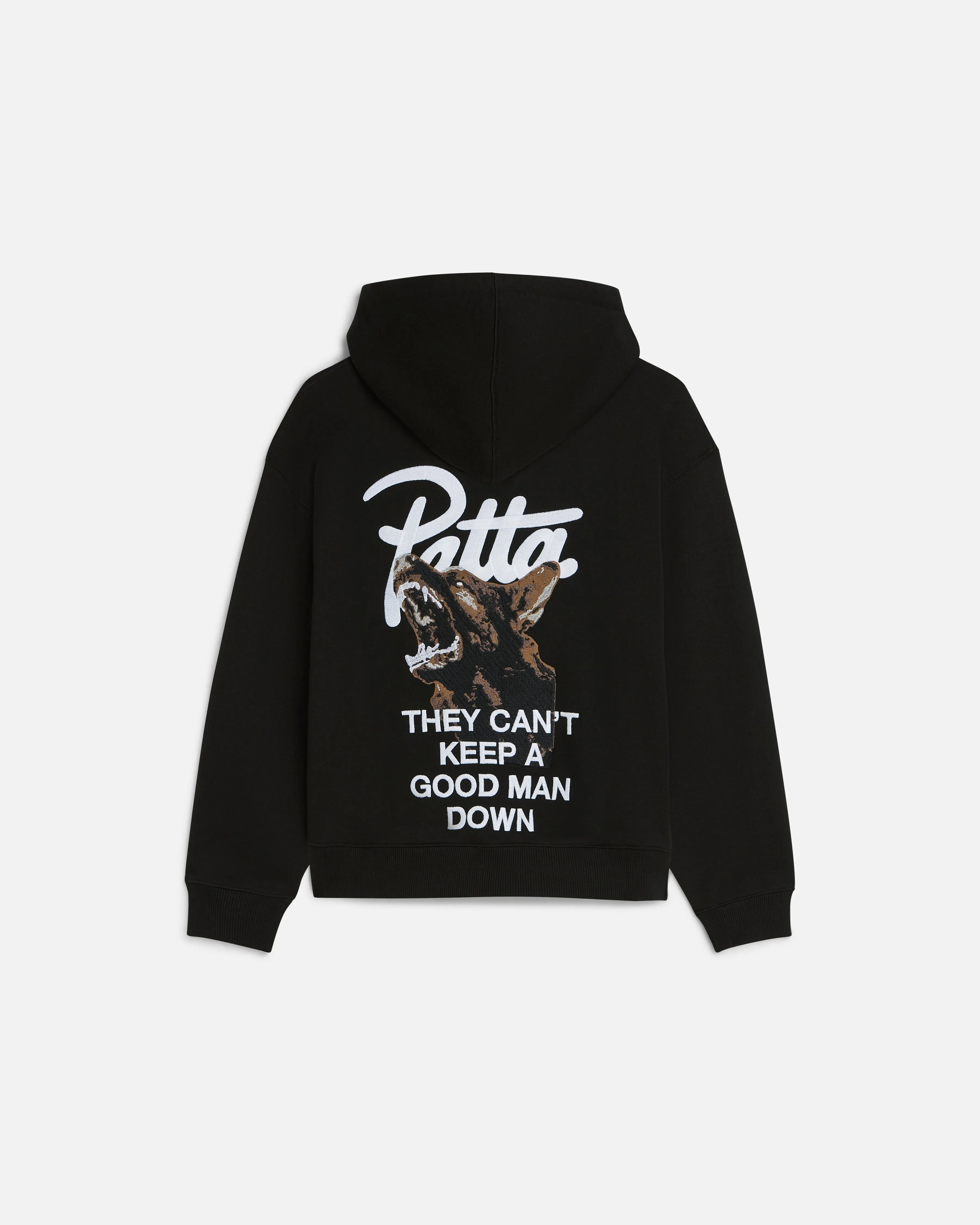 Patta Bark Boxy Hooded Sweater (Black) sold by Patta