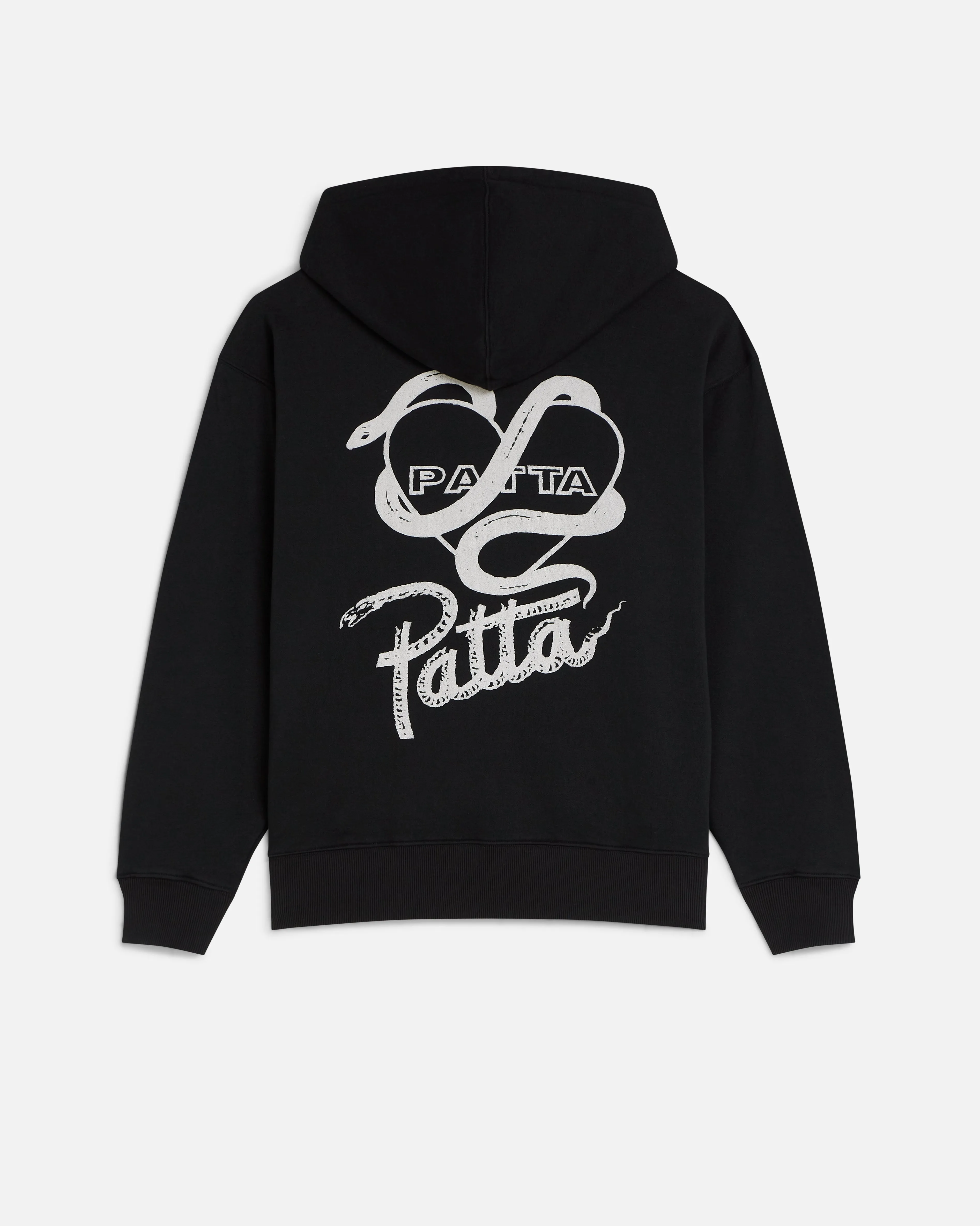 Patta Snake Heart Boxy Hooded Sweater (Black) sold by Patta