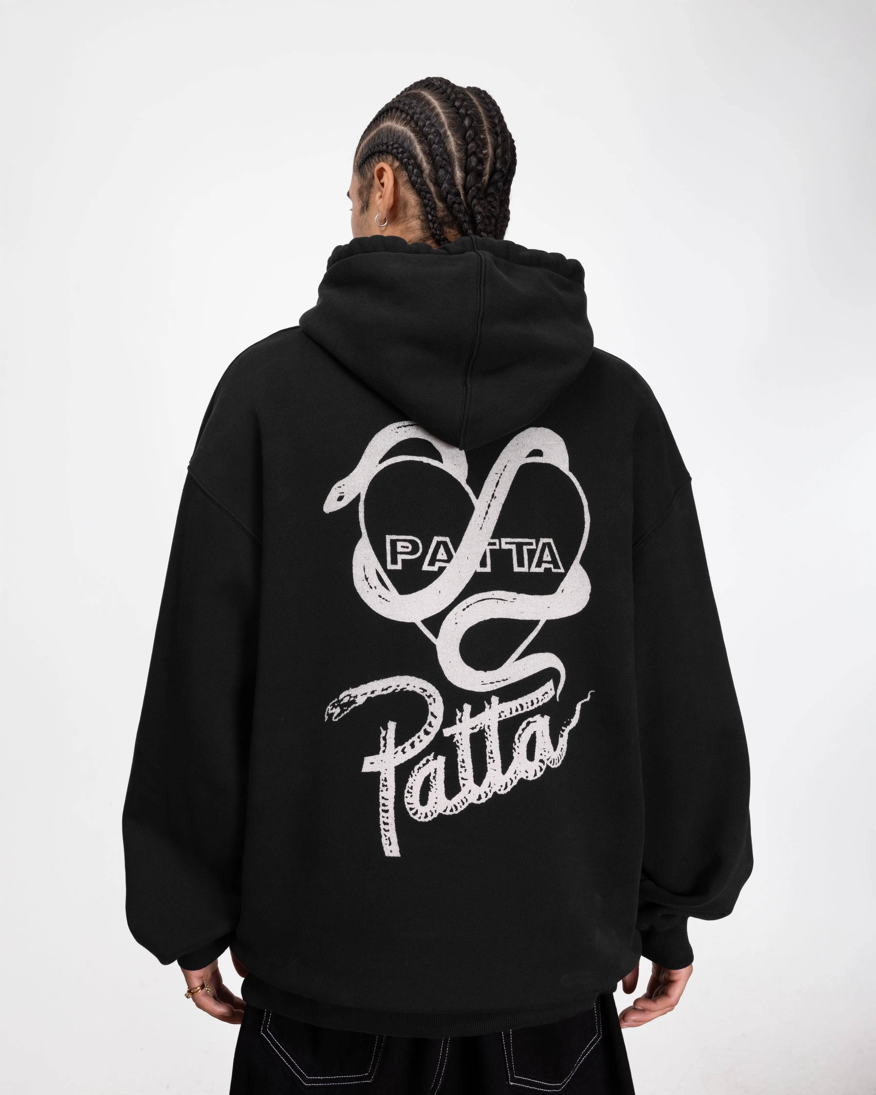 Patta Snake Heart Boxy Hooded Sweater (Black) sold by Patta product image thumbnail 4