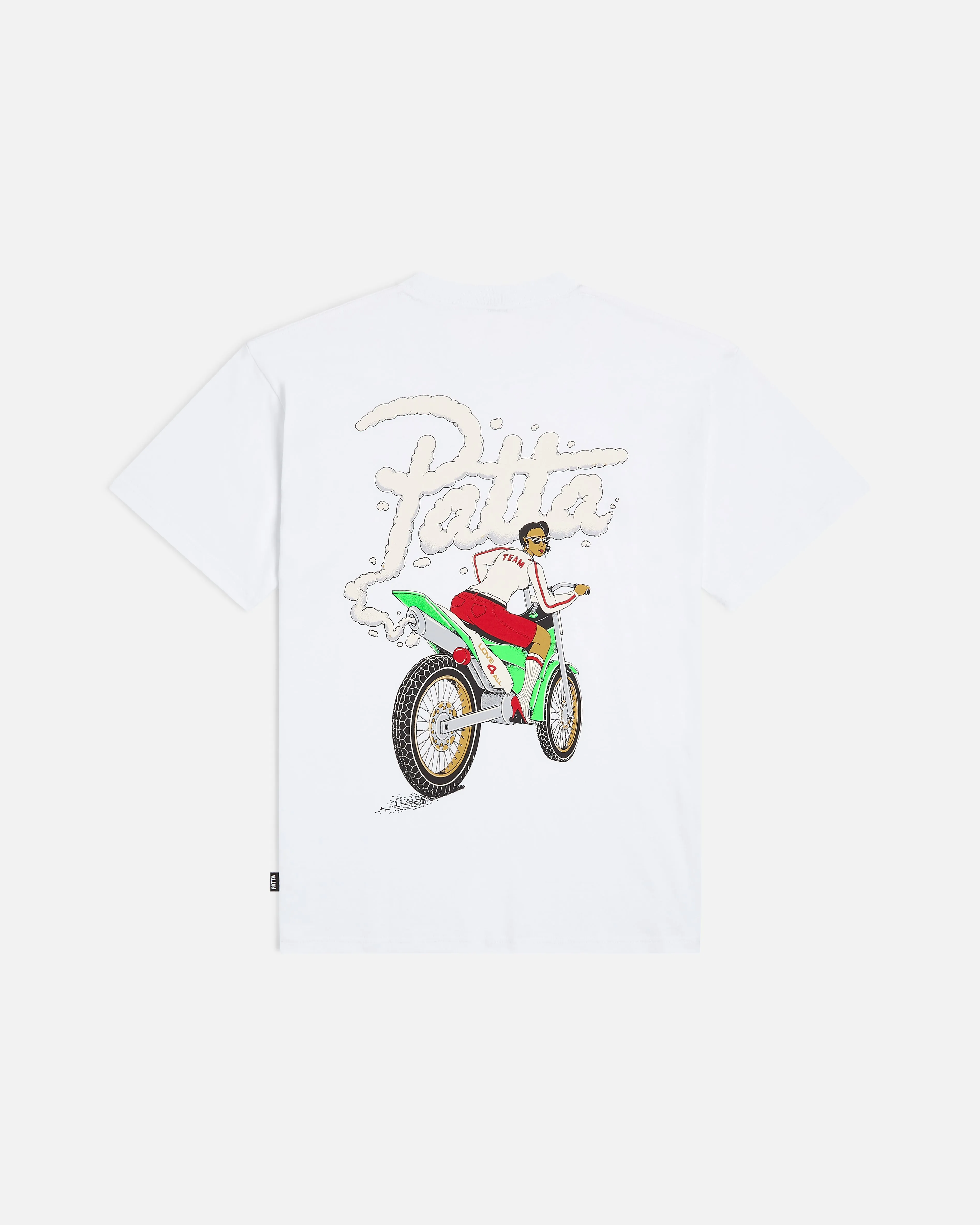 Patta Biker T-Shirt (White) sold by Patta