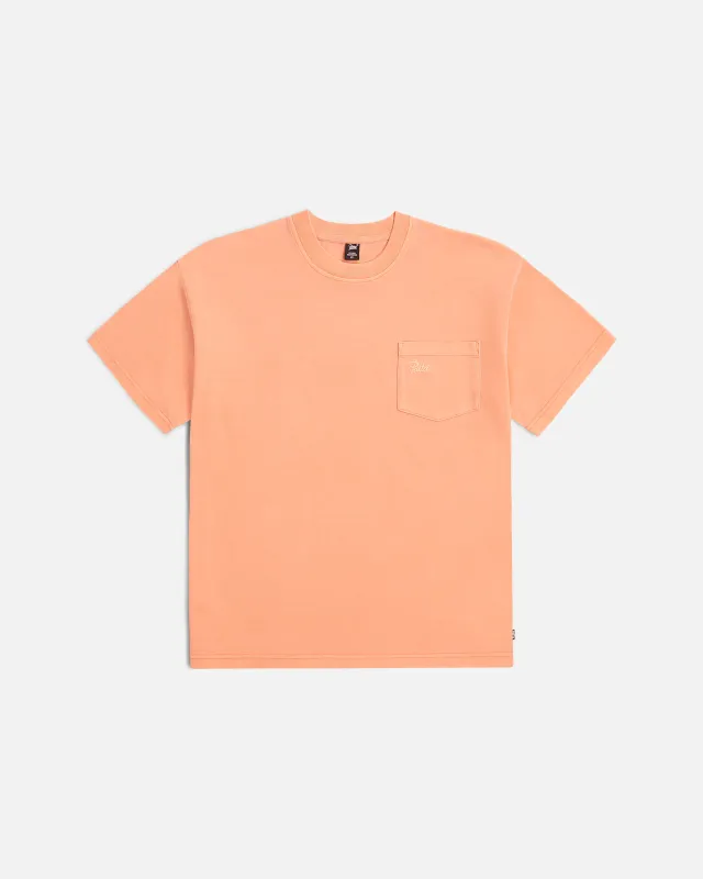 Patta Basic Washed Pocket T-Shirt (Melon) sold by Patta
