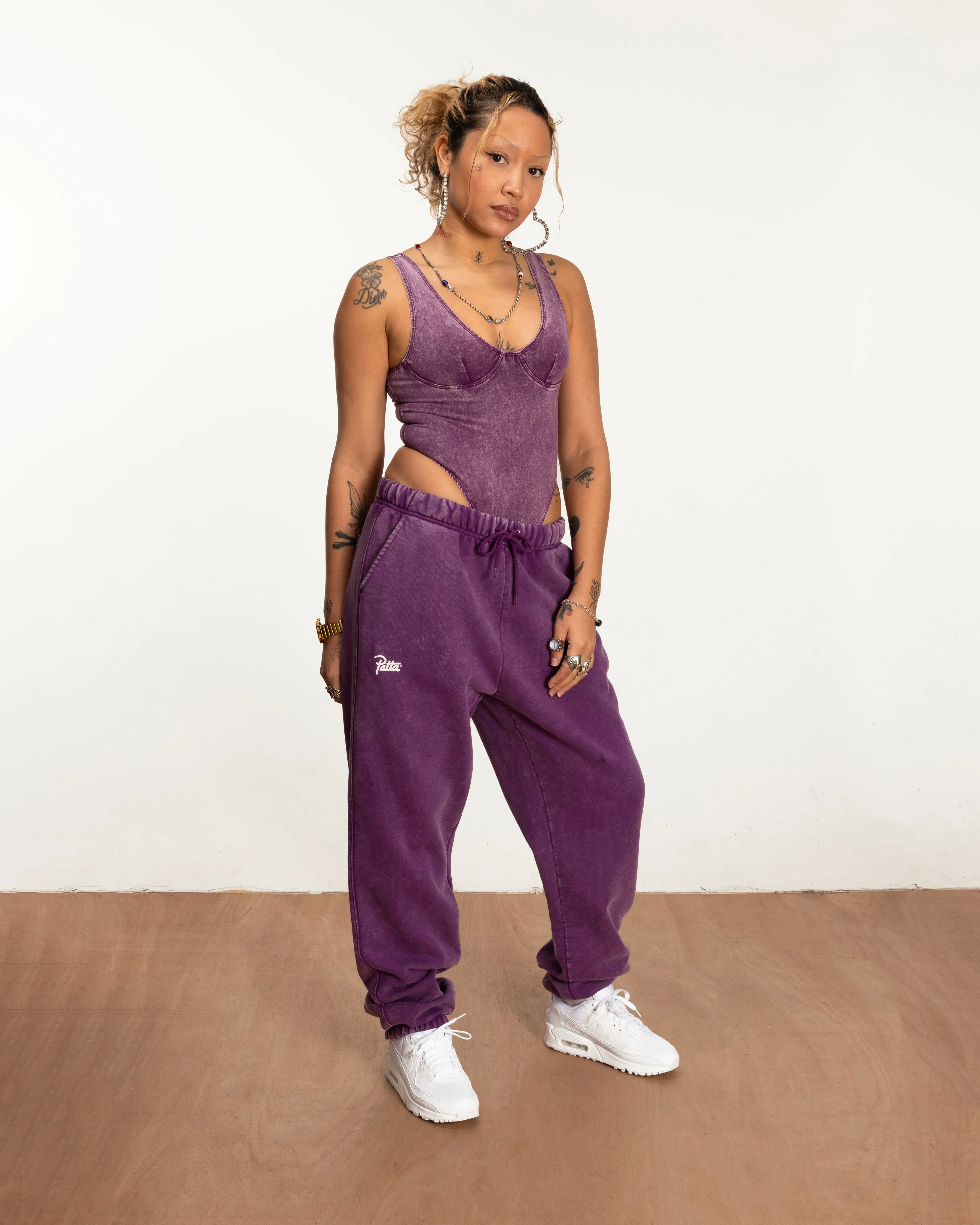 Patta Femme Acid Wash Jogging Pants (Dark Purple ) sold by Patta product image thumbnail 3