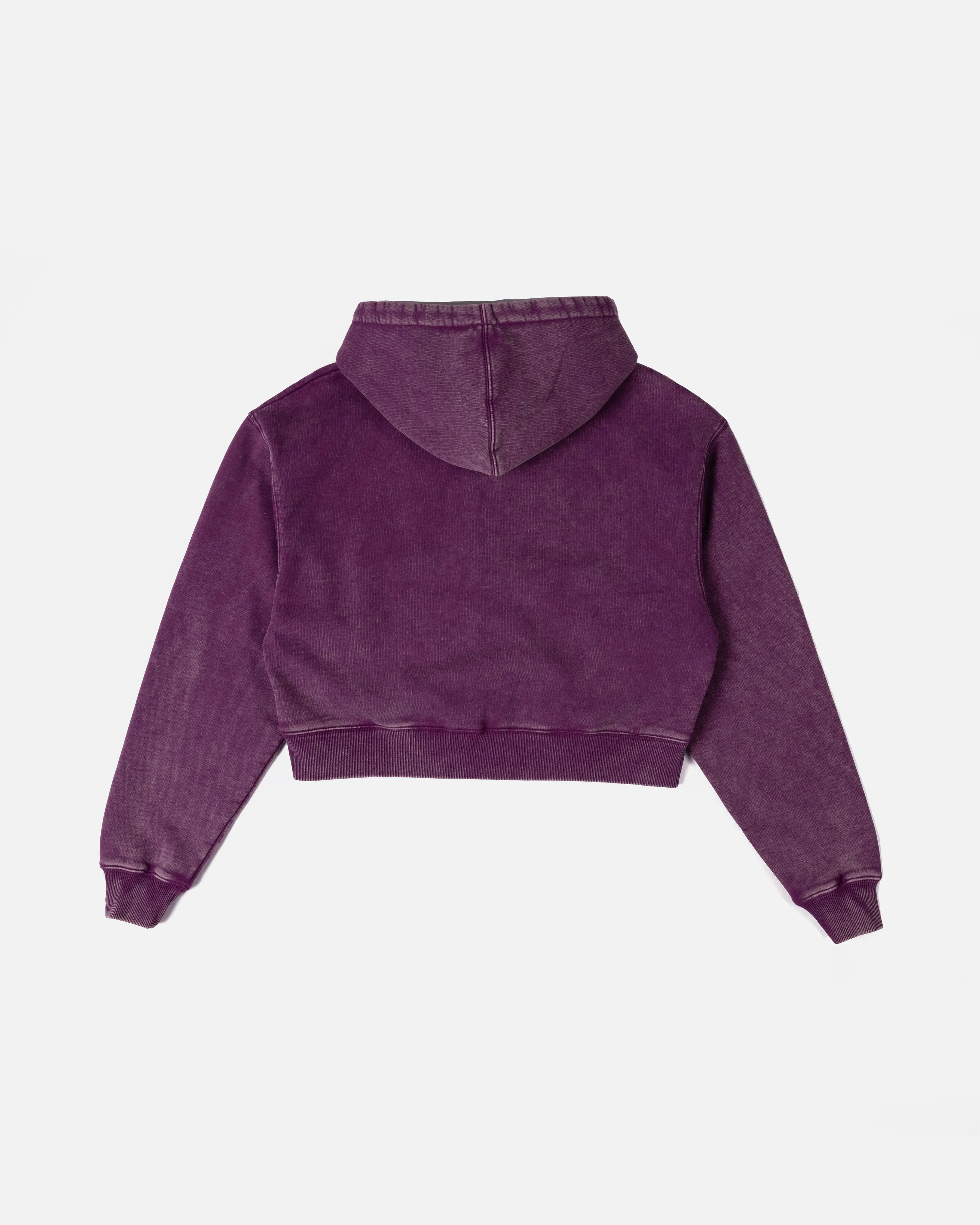 Patta Femme Acid Wash Cropped Zip-Up Hooded Sweater (Dark Purple ) sold by Patta product image thumbnail 2