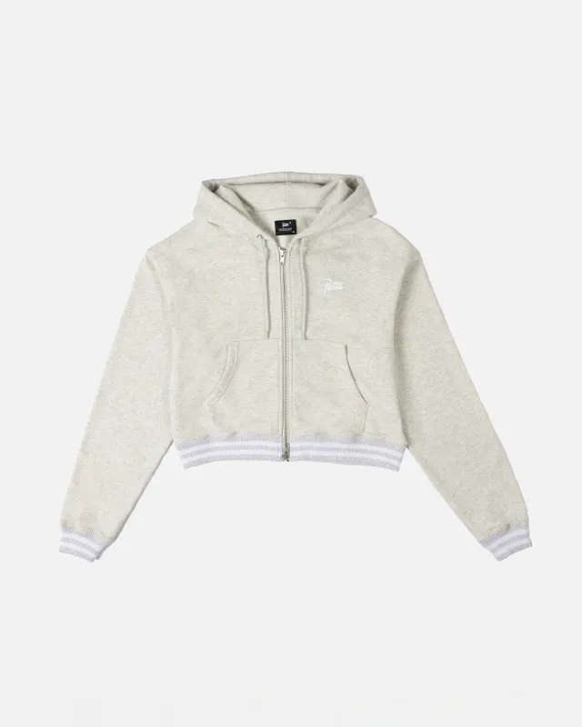 Patta Femme Lounge Zip-Up Hooded Sweater (Light Melange Grey) sold by Patta