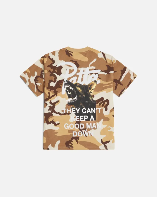 Patta Bark Woodland Camo T-Shirt (Sand Dollar) sold by Patta