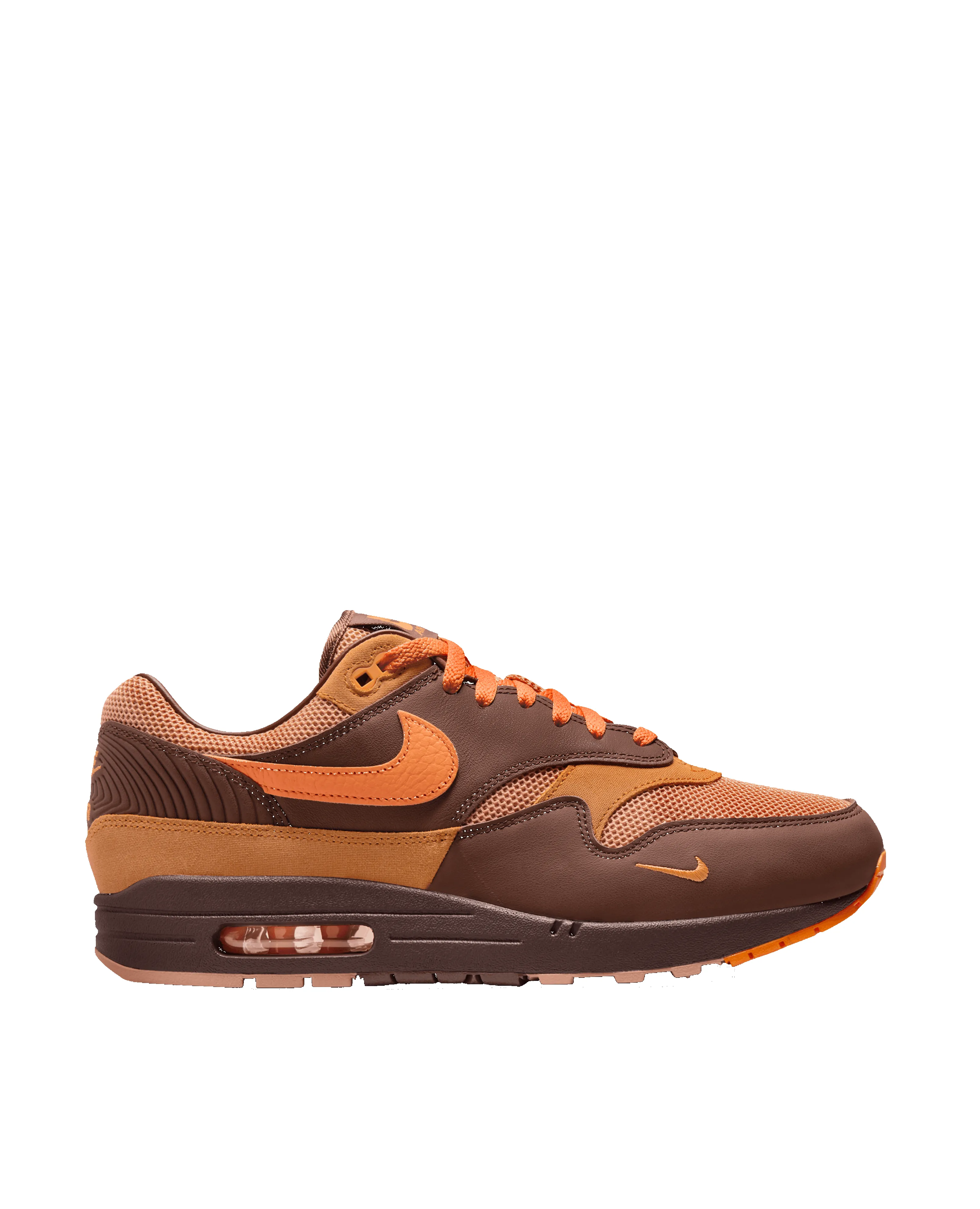 Nike Air Max 1 King’s Day (Cacao Wow/Bright Mandarin-Amber Brown) sold by Patta