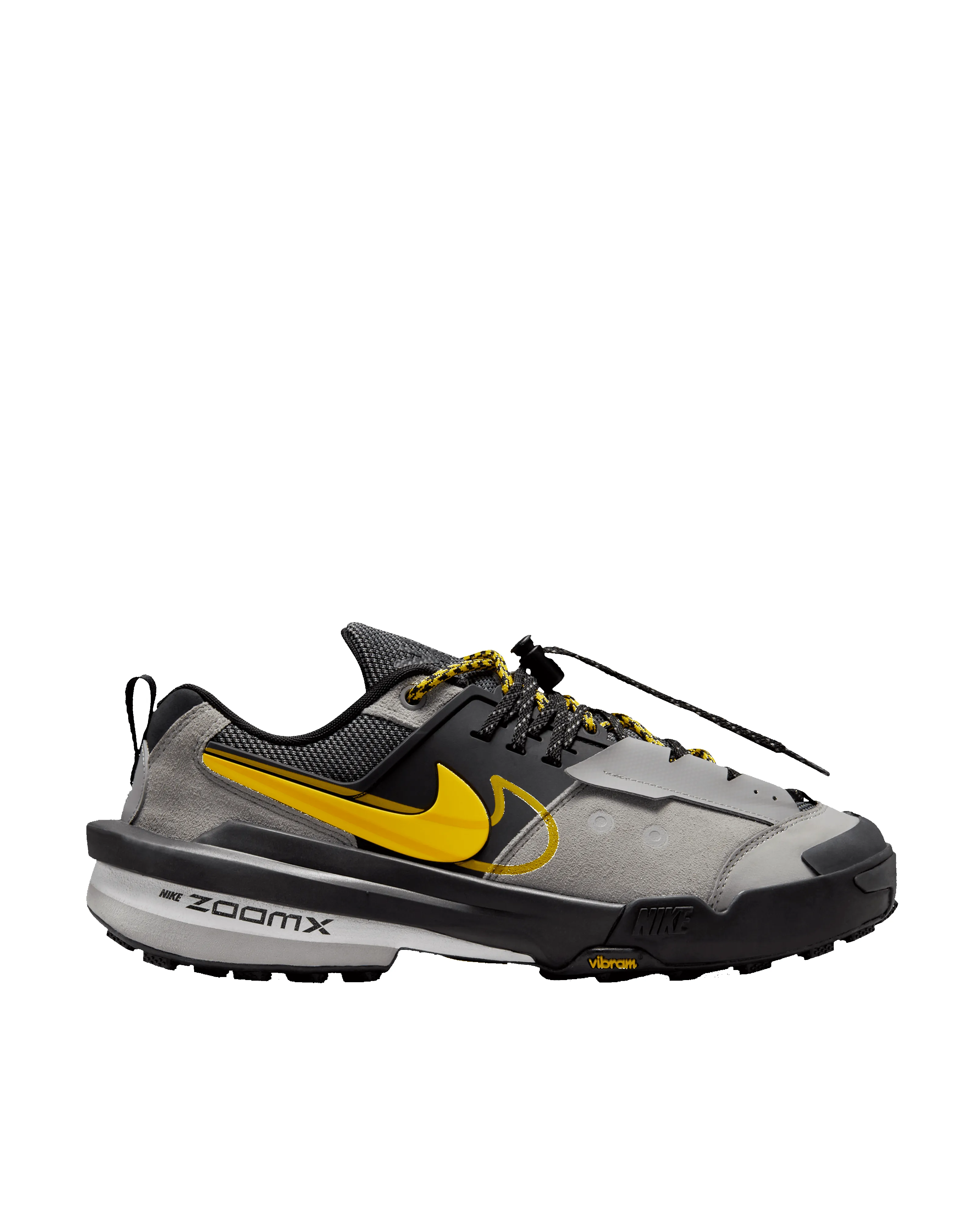 Nike Zegamadome x Sacai (Matte Silver/Tour Yellow-Black) sold by Patta