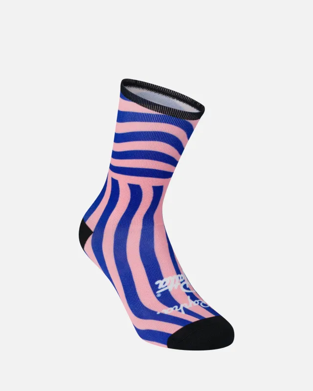 Patta x Rapha Graphic Socks (Flamingo Pink/Royal Blue/Black) made by Patta