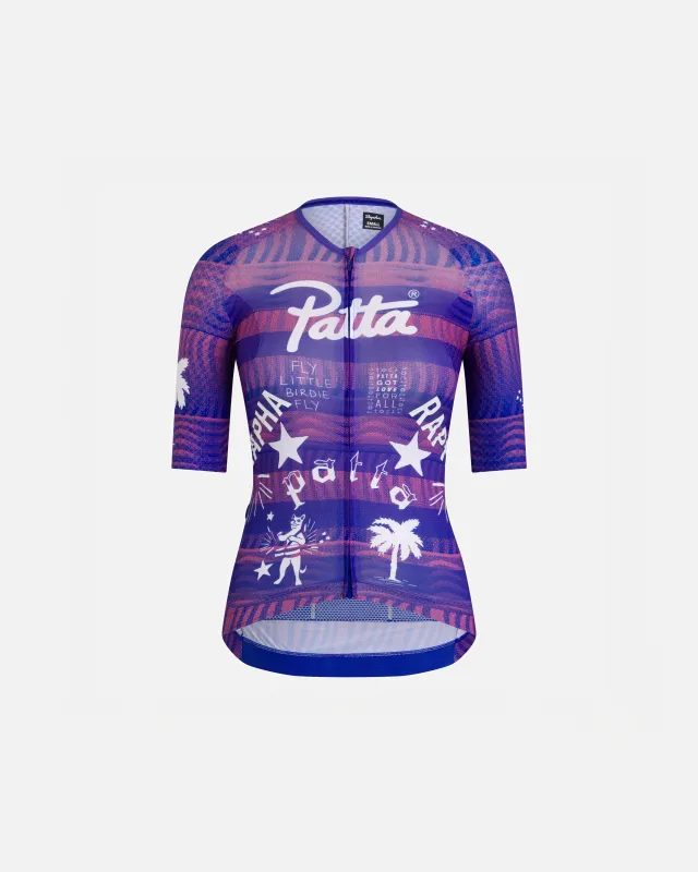 Patta x Rapha Women's Pro Team Aero Jersey (Flamingo Pink/Royal Blue) sold by Patta