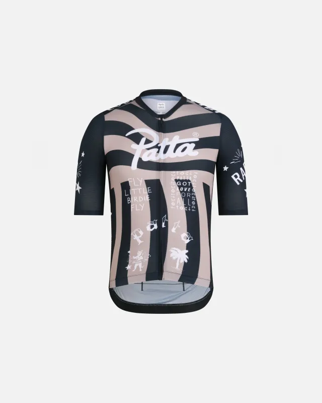 Patta x Rapha Men's Pro Team Training Jersey (Black/Stone) sold by Patta