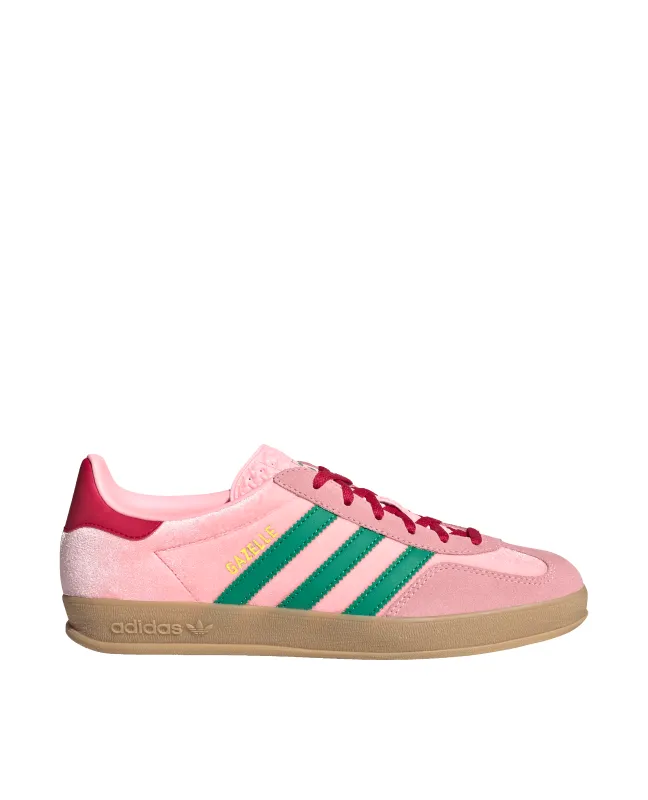 Adidas WMNS Gazelle Indoor (Court Green/Glow Pink/Gum) sold by Patta