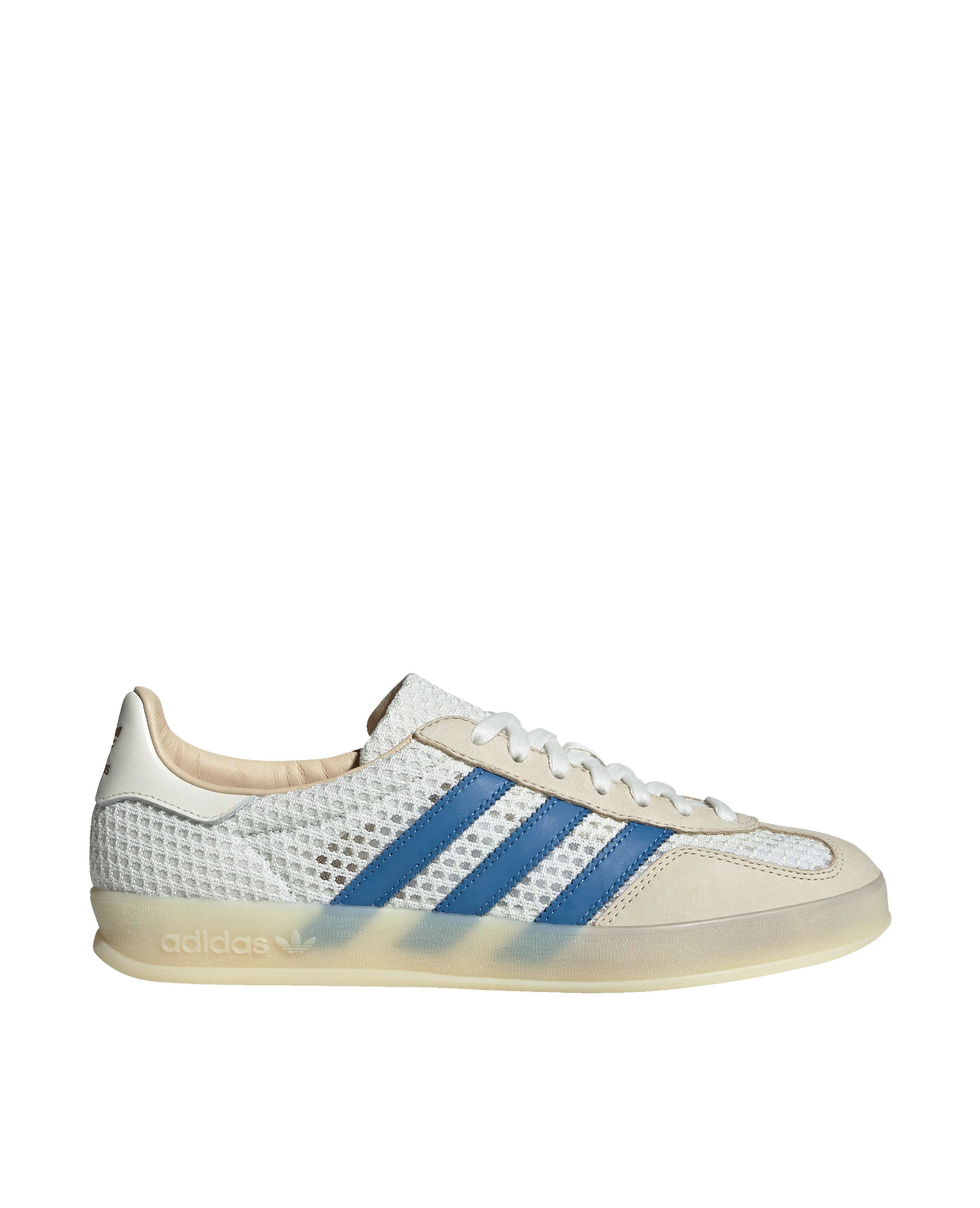 adidas Originals Gazelle Indoor (Off White/Focus Blue/Warm Vanilla) sold by Patta
