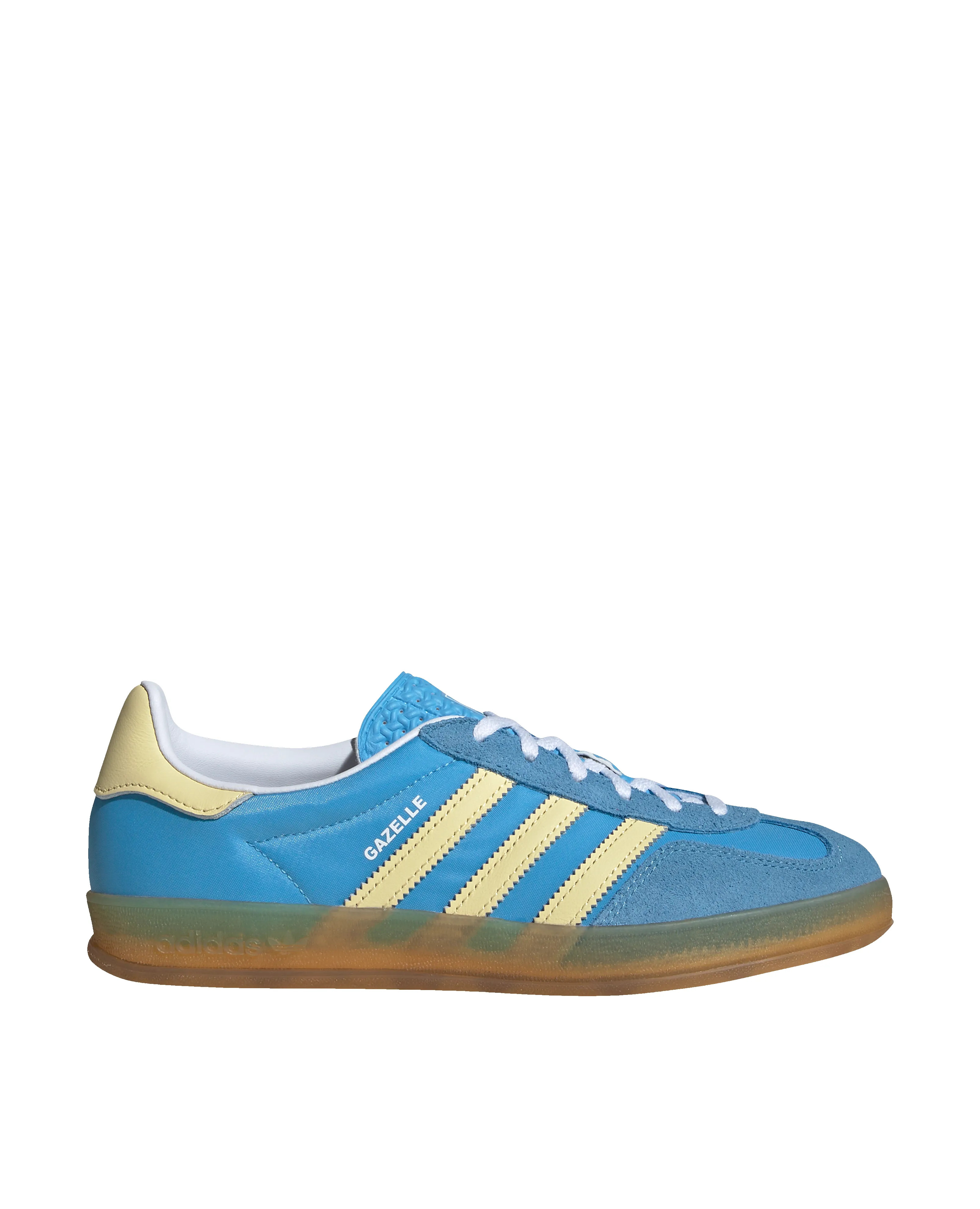 Adidas Gazelle Indoor WMNS (Semi Blue Burst/Almost Yellow/Footware White) sold by Patta
