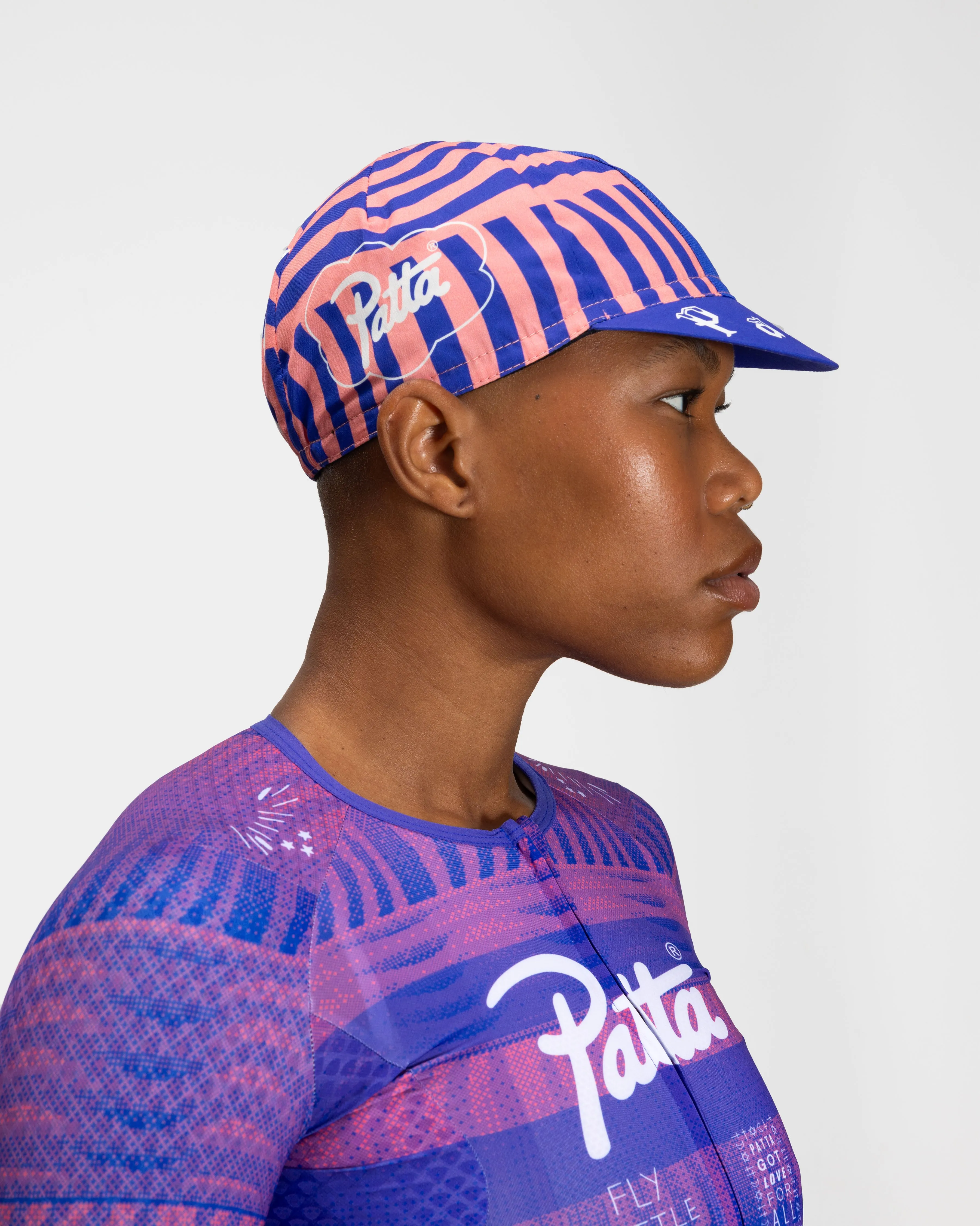 Patta x Rapha Cap II (Flamingo Pink/Royal Blue) sold by Patta product image thumbnail 4