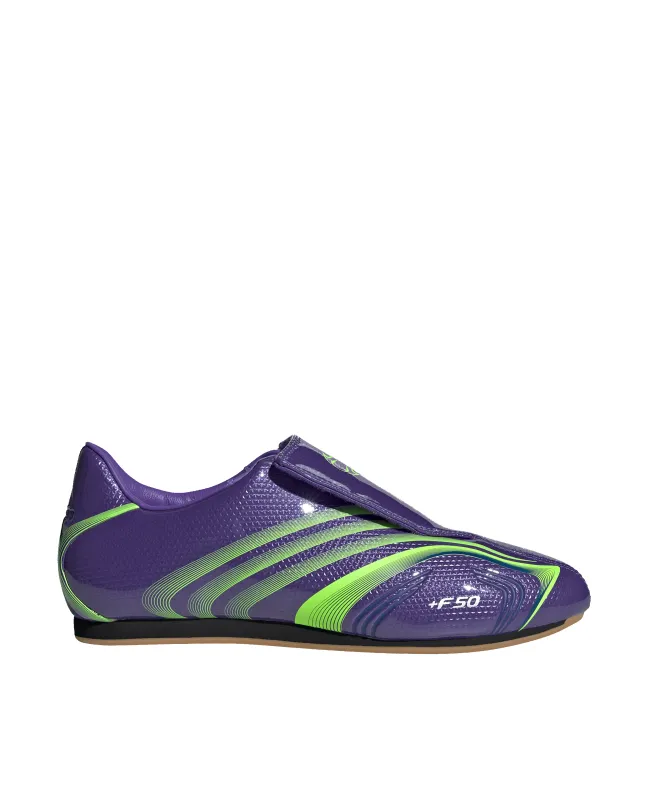 adidas  WMNS Taekwondo F50 (Purple Rush/Lucid Lemon/Team Royal Blue) sold by Patta