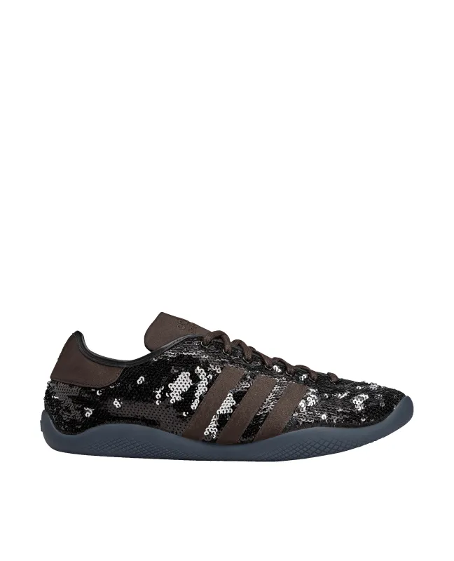 adidas Wales Bonner LO Pro Sequin (Core Black/Silver Met/Dark Brown) sold by Patta
