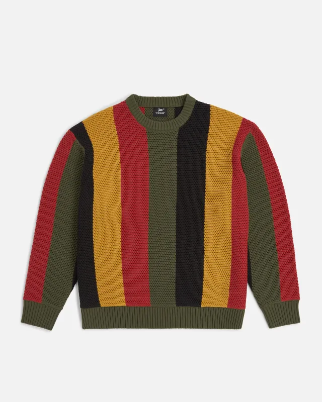 Patta Striped Honeycomb Knitted Sweater (EA) sold by Patta