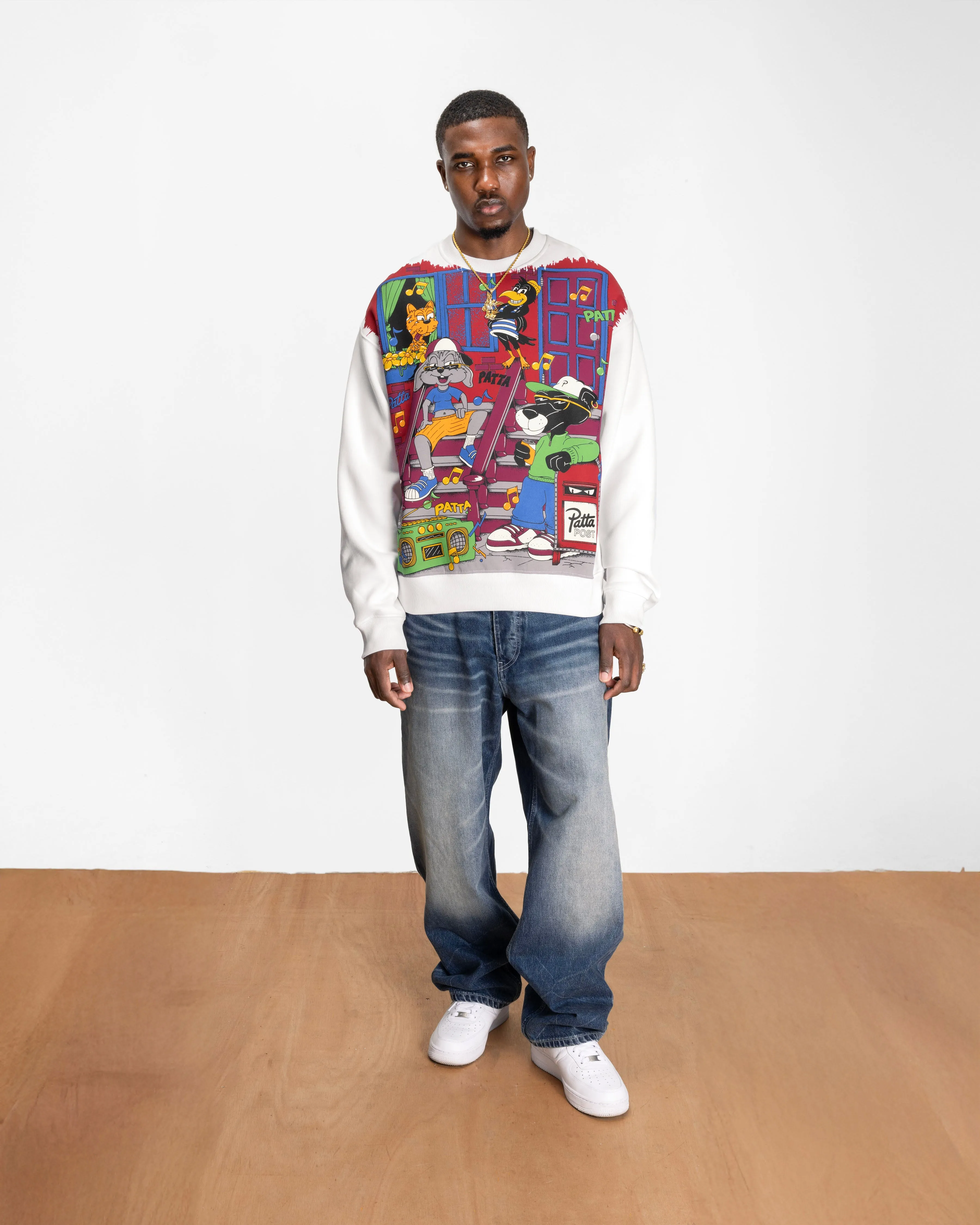 Patta Block Party Crewneck Sweater (White) sold by Patta product image thumbnail 5