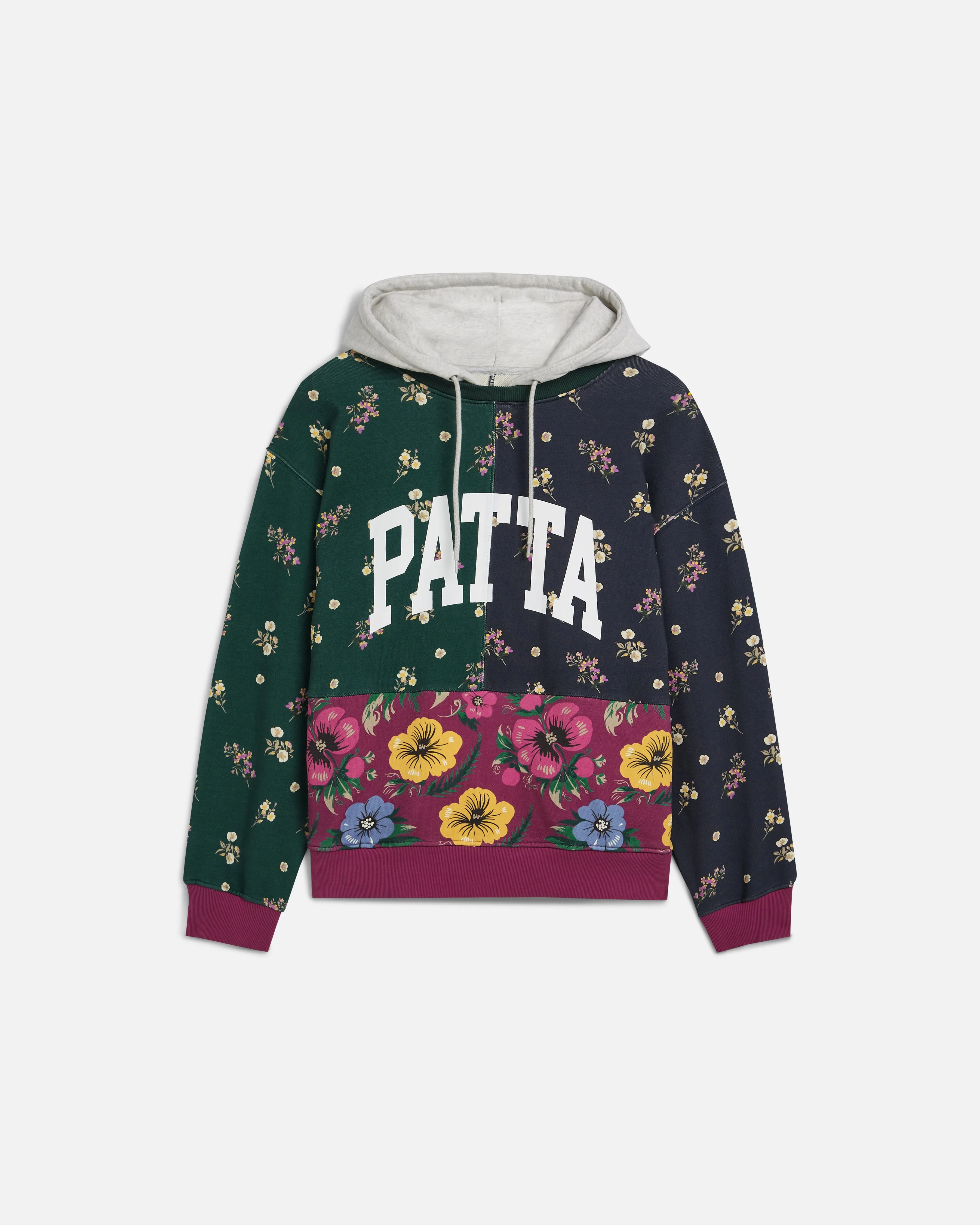 Patta Floral Patchwork Hooded Sweater (Multi) sold by Patta