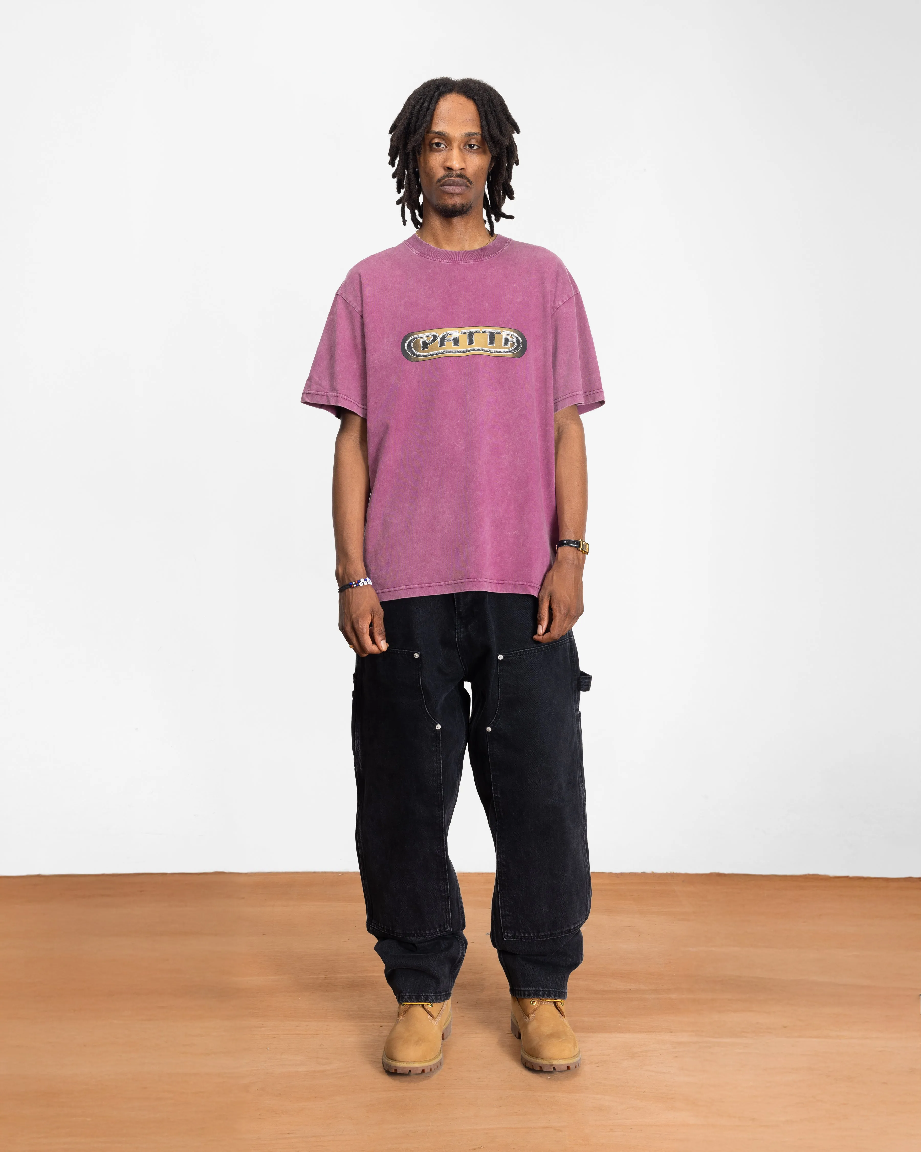 Patta Gilded Acid Washed T-Shirt (Boysenberry) sold by Patta product image thumbnail 5