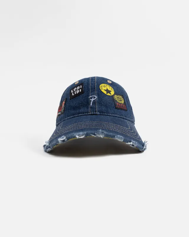 Patta Whole Lotta Labels Denim Cap (Light Blue Denim) sold by Patta