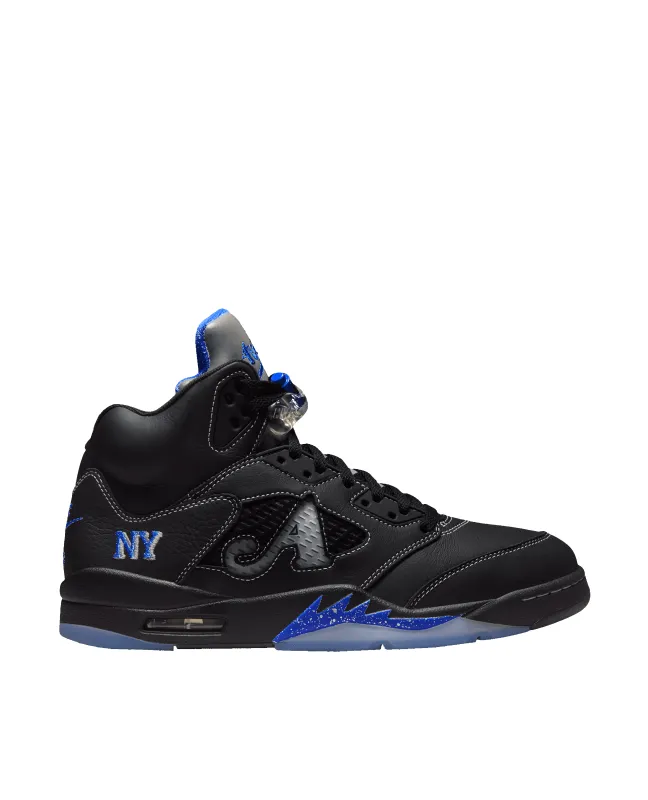 Nike Air Jordan 5 Retro OG SP (Black/Racer Blue-Metallic/Silver/Silve/White/Clear) sold by Patta