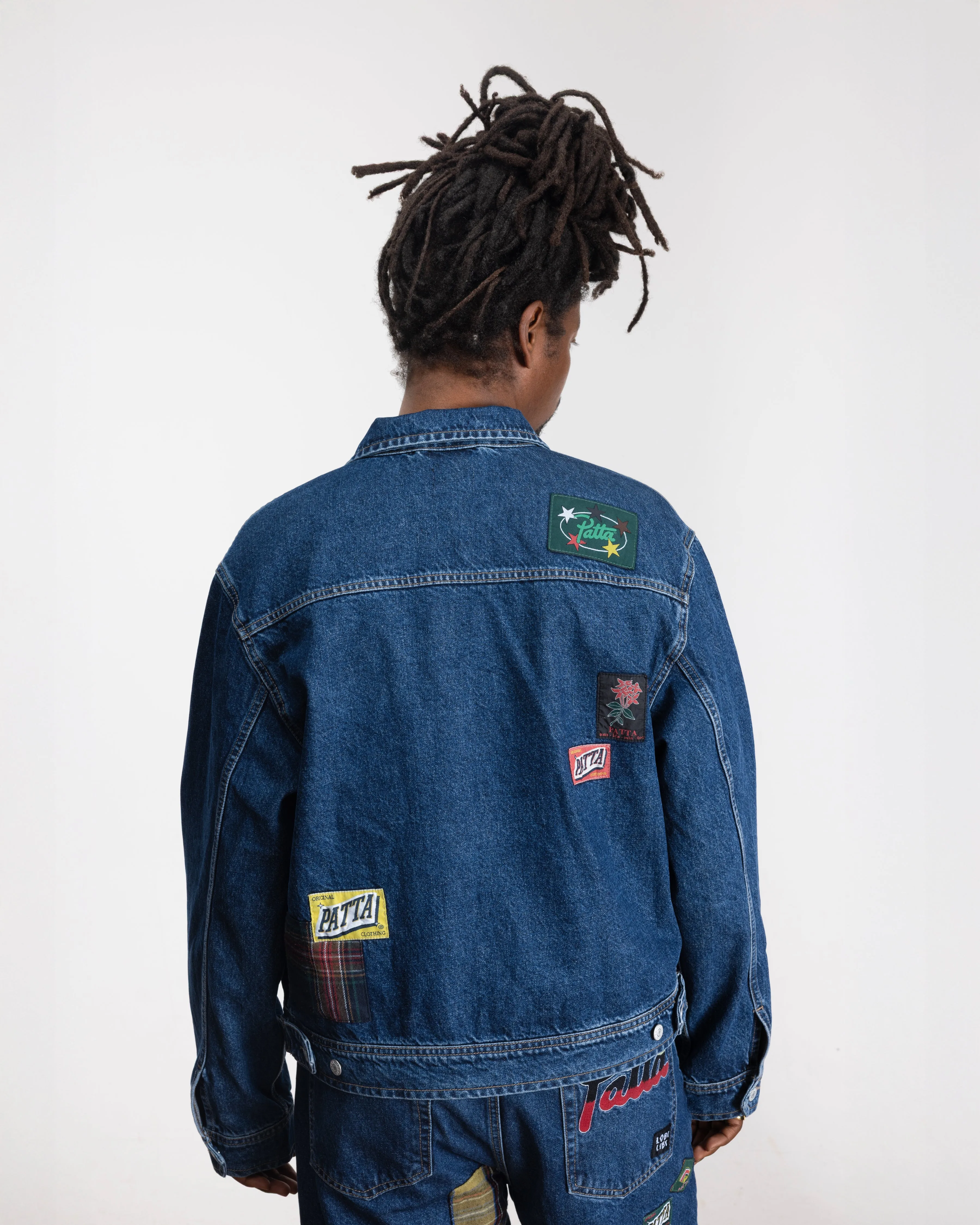 Patta Whole Lotta Labels Denim Jacket (Light Blue Denim) sold by Patta product image thumbnail 5