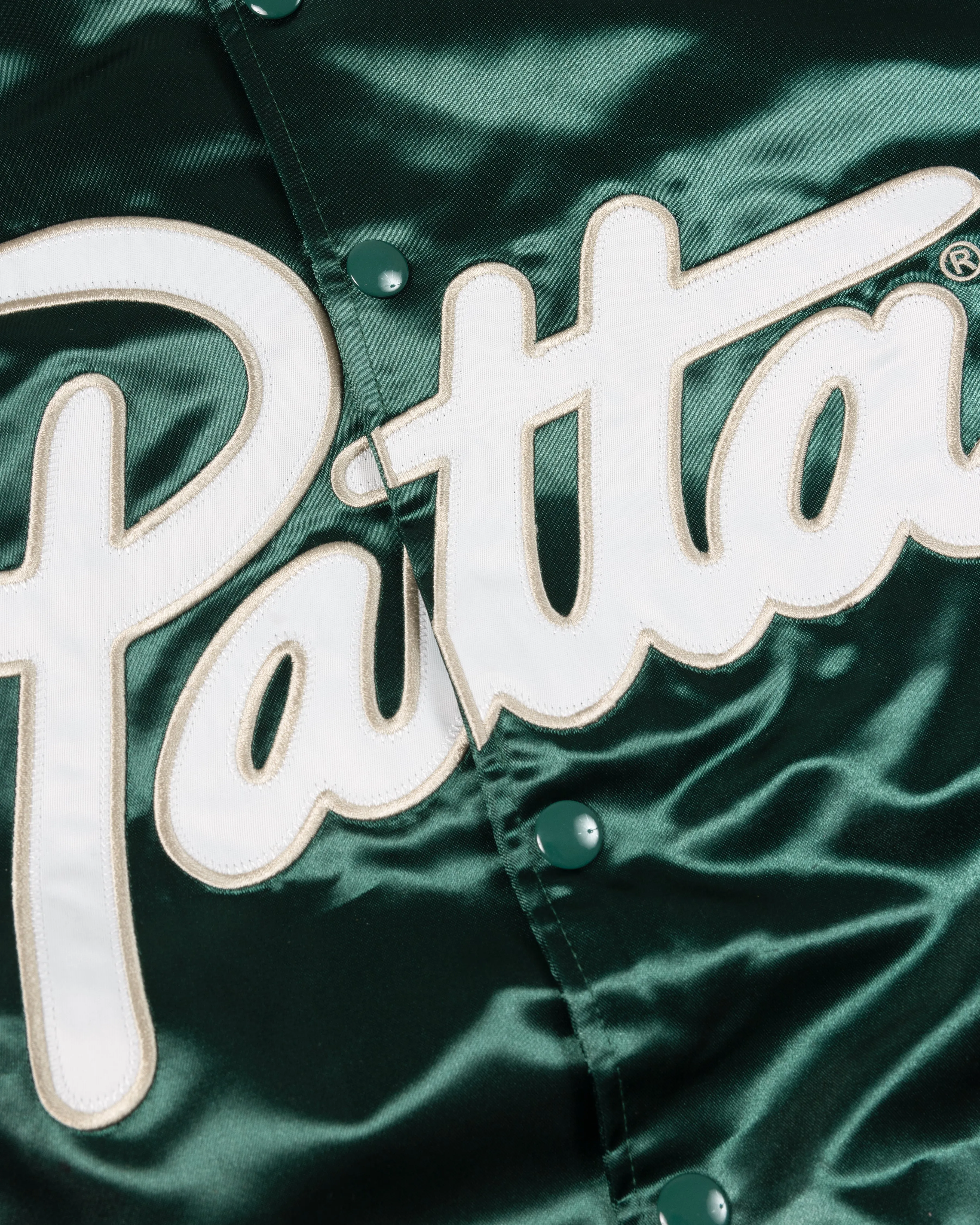 Patta Script Logo Satin Varsity Jacket (Bistro Green) sold by Patta product image thumbnail 3
